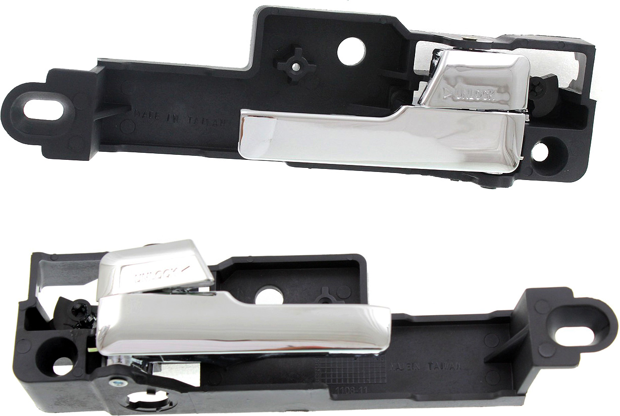 AM FUSION 06-12 FRONT INTERIOR DOOR HANDLE RH AND LH Plastic All Chrome SKU SET REPF462347 Partslink FO1353143 FO1352143 OEM 6E5Z5422600AA 6E5Z5422601A