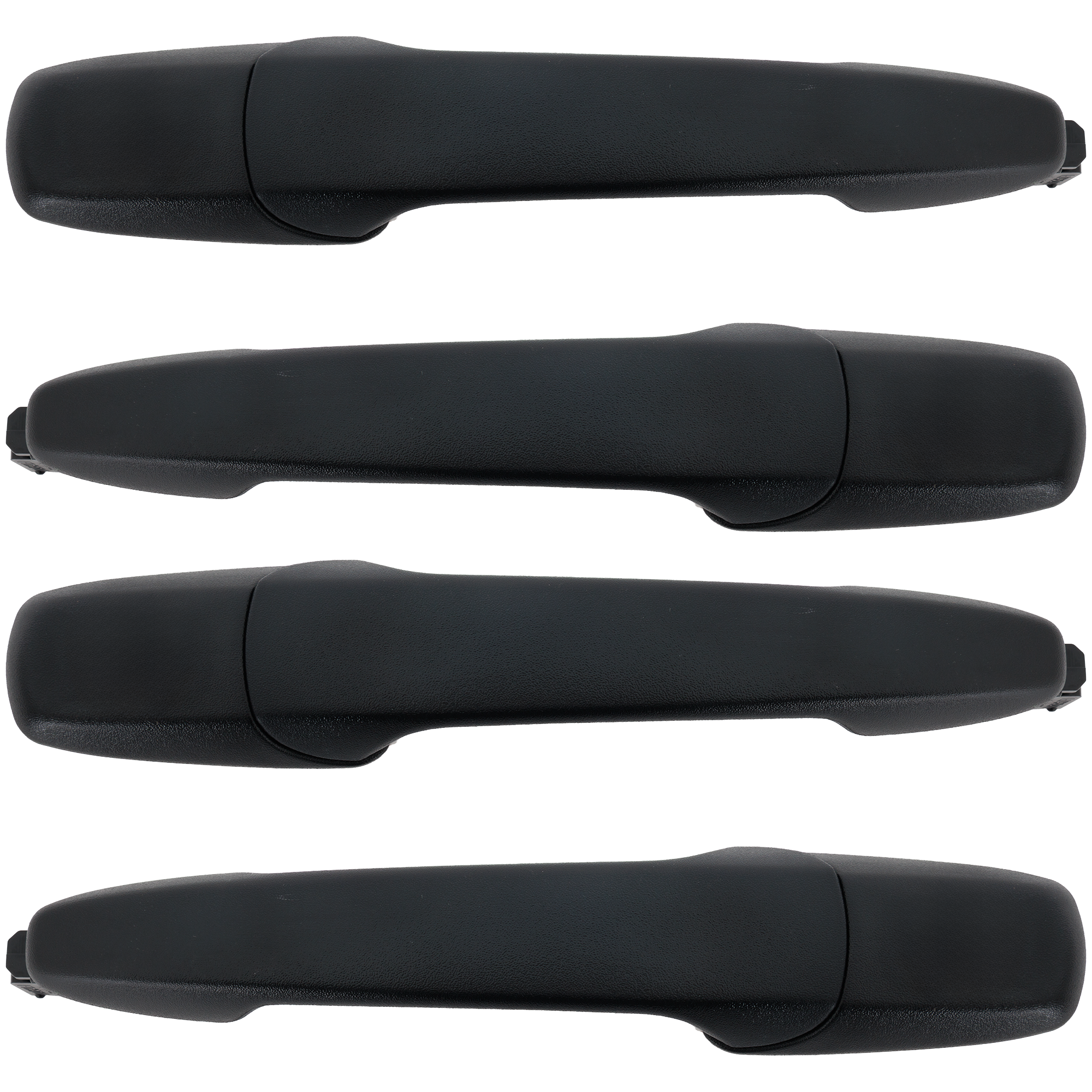 AM EDGE 07-10 FRONT AND REAR DOOR HANDLE RH AND LH Outside Set of 4 Textured Black w o Keyhole Handle + Cover SKU SET REPF462507-4 OEM 7T4Z7826684A