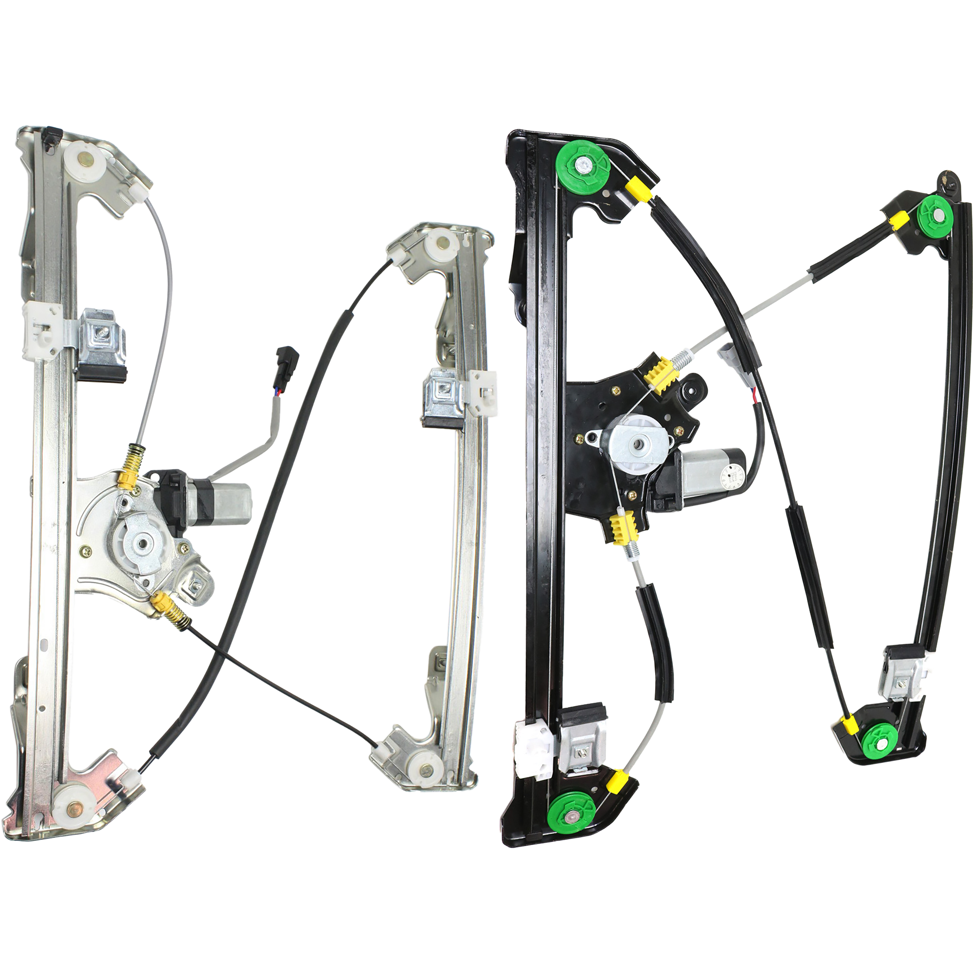 AM F 150-04-08 MARK LT 06-08 FRONT AND REAR WINDOW REGULATOR LH Power w Motor Crew Cab SKU SET REPF462914-2 Partslink FO1550126 FO1350159 FO1350153 OEM 6L3Z1627001AA 6L3Z1523201BA 4L
