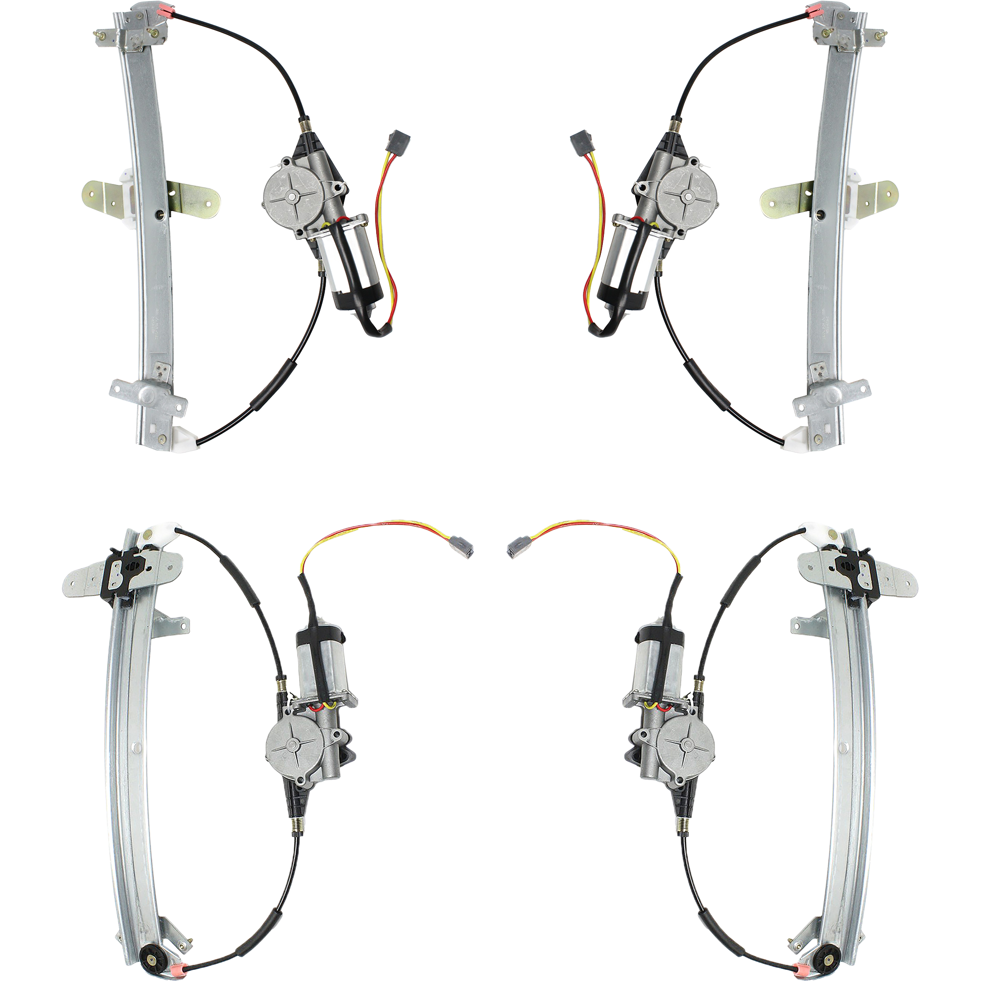 AM CROWN VICTORIA 92-11 FRONT AND REAR WINDOW REGULATOR RH AND LH Power w Motor SKU SET REPF462941-4 Partslink FO1351146 FO1350146 FO1551111 FO1550111 OEM 6W7Z5423208AA PFM 6W7Z5423209A