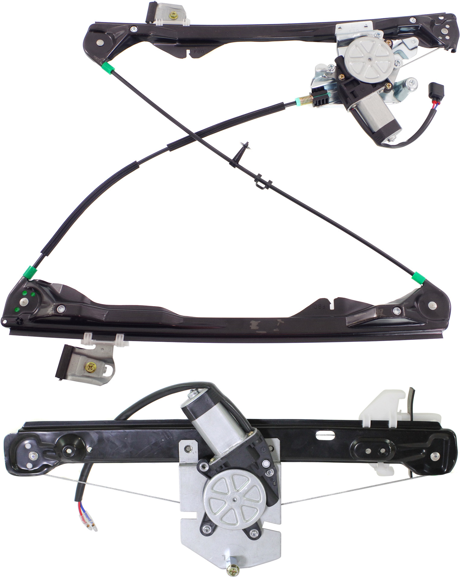 AM FOCUS 08-11 FRONT AND REAR WINDOW REGULATOR LH Power w Motor SKU SET REPF462968-2L Partslink FO1350190 OEM 8S4Z5423201BA 8S4Z5427001AA