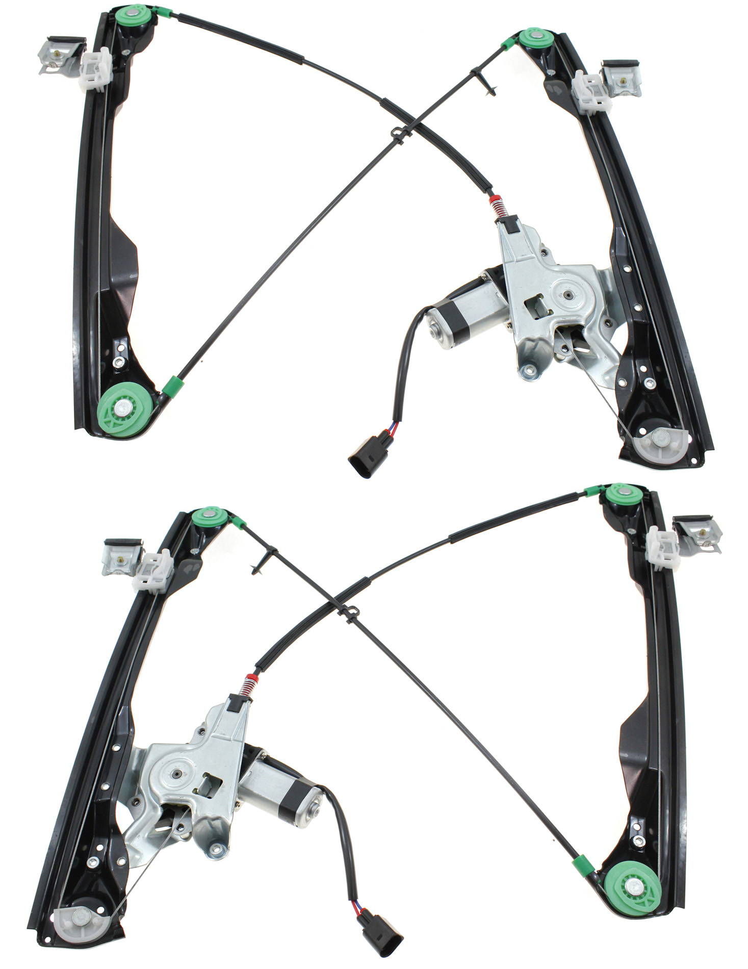 AM FOCUS 08-10 FRONT WINDOW REGULATOR RH AND LH Power w Motor Coupe SKU SET REPF462975 OEM 8S4Z6323200BA 8S4Z6323201BA