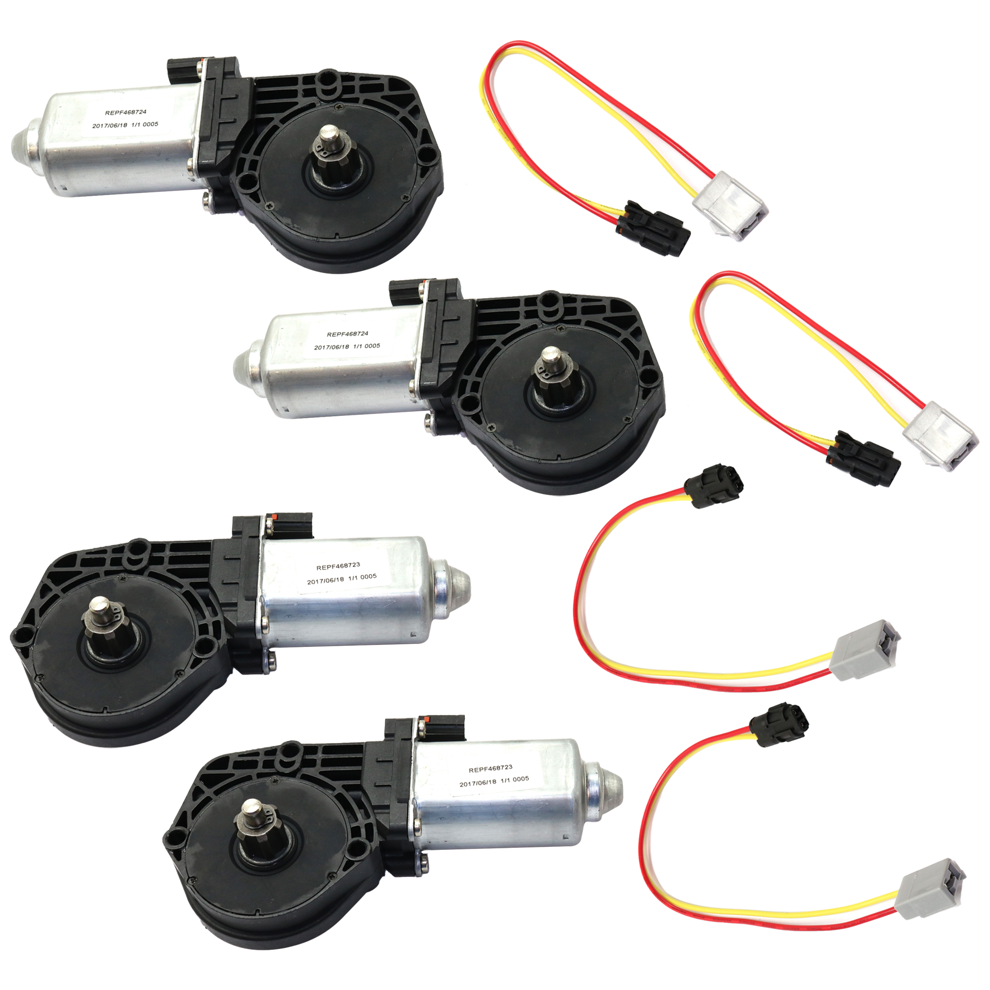 AM Window Motor SKU SET REPF468723-4 OEM F2VZ54233V94ARM 1W7Z5423394AA