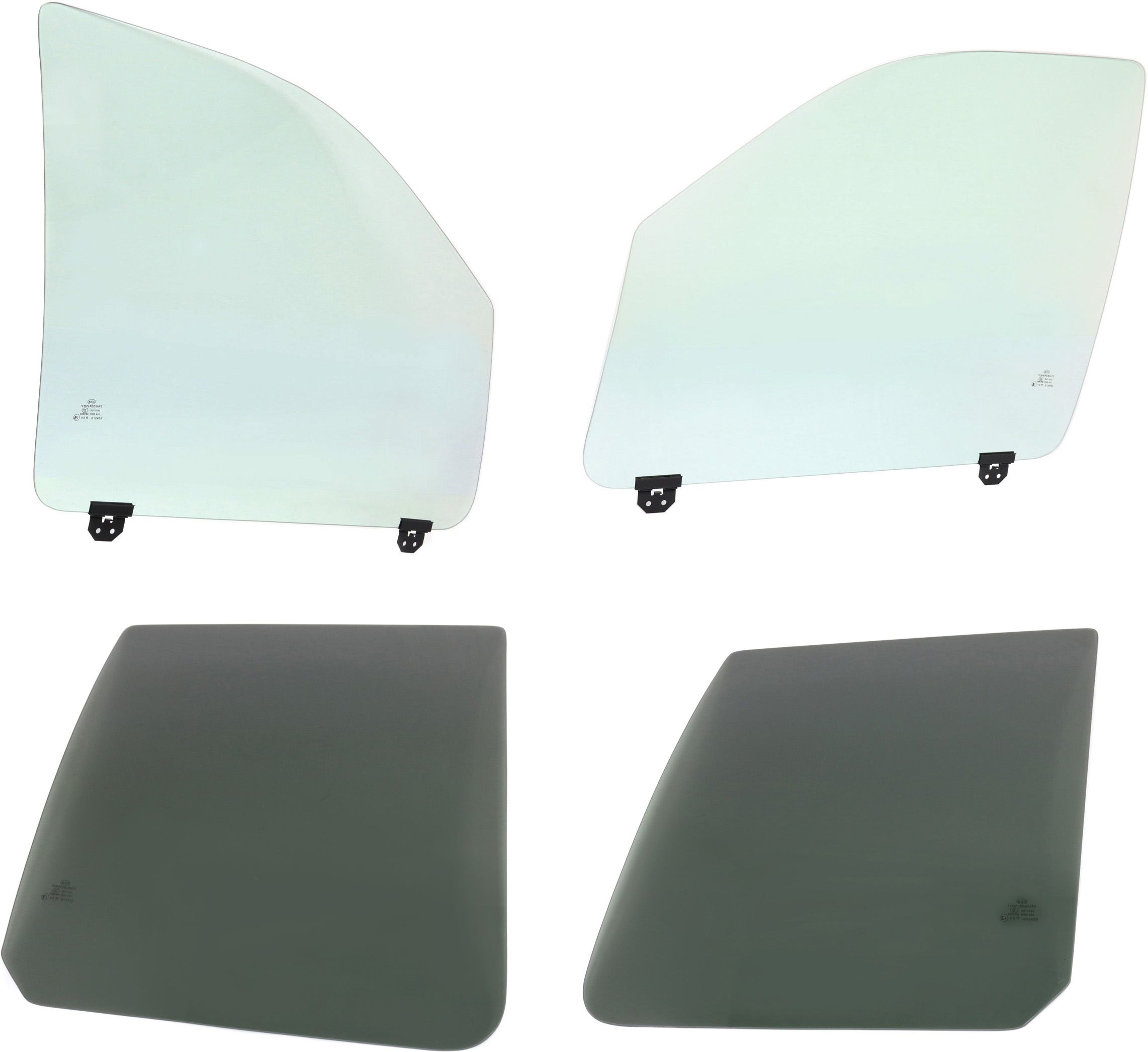 AM EXPLORER MOUNTAINEER 02-10 FRONT AND REAR DOOR GLASS RH AND LH Front Clear Rear Gray Tint Privacy 4 Door SKU SET REPF480105-4 OEM 8L2Z7821410A DD09870GTYN 8L2Z7