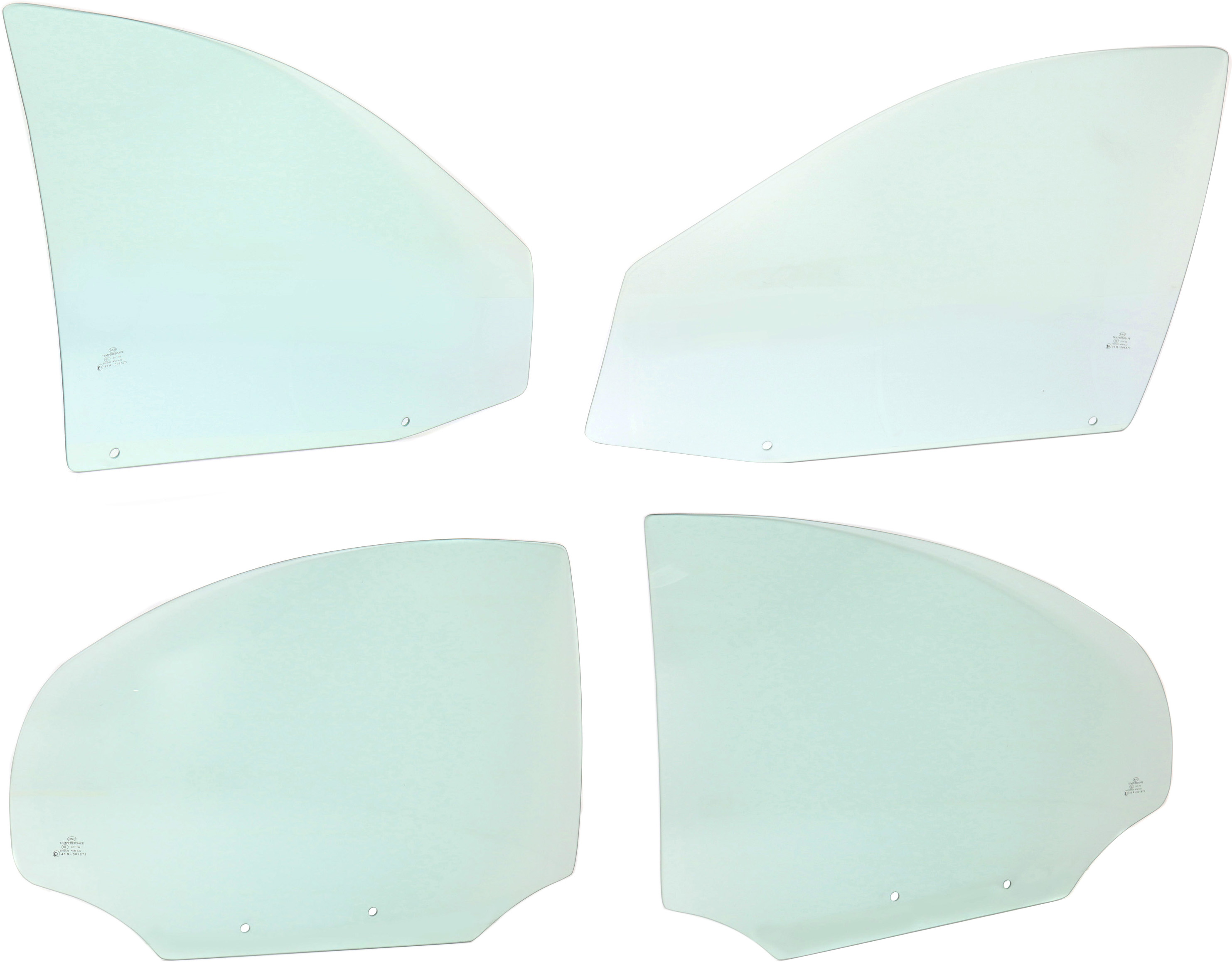 AM FORD TAURUS MERCURY SABLE 96-05 FRONT AND REAR DOOR GLASS RH AND LH Green Tint Set of 4-4 Door SKU SET REPF480129-4 OEM F6DZ5421410AC DD08853GTNN F6DZ