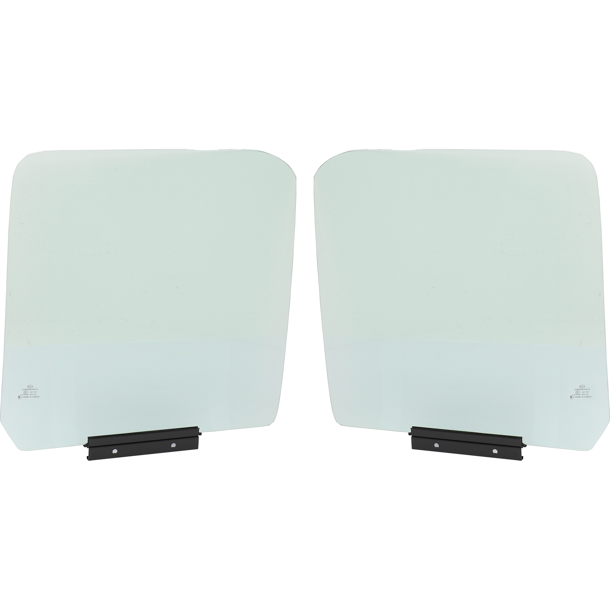 AM FORD F SERIES 87-97 FRONT DOOR GLASS RH AND LH Green Tint All Cab SKU SET REPF480131 OEM F4TZ1521410A DD08491GTYN F4TZ1