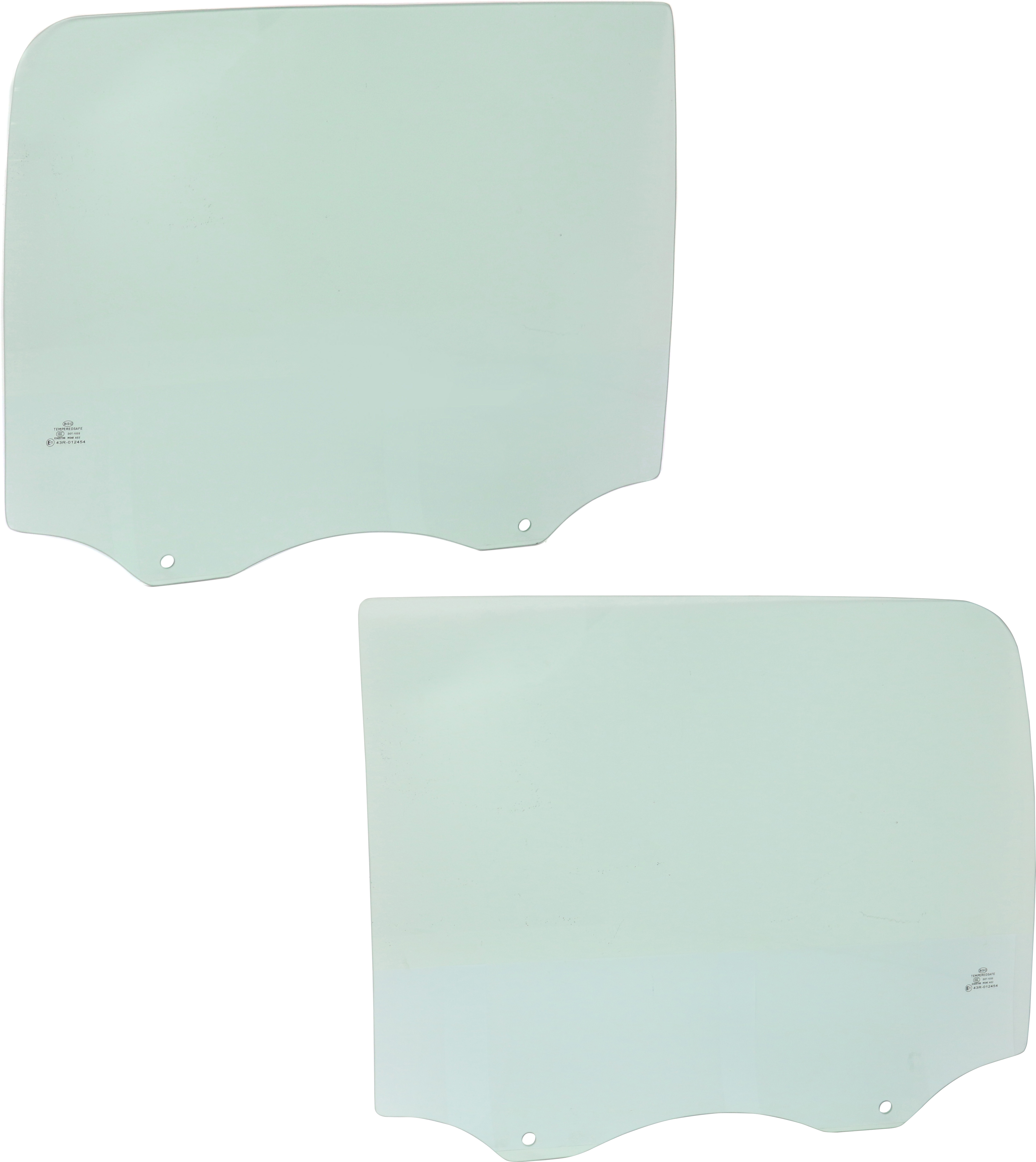 AM F 150-15-16 REAR DOOR GLASS RH AND LH Green Tint Crew Cab Pickup SKU SET REPF481323 OEM FL3Z1625712B DD12400GTNN FL3Z1