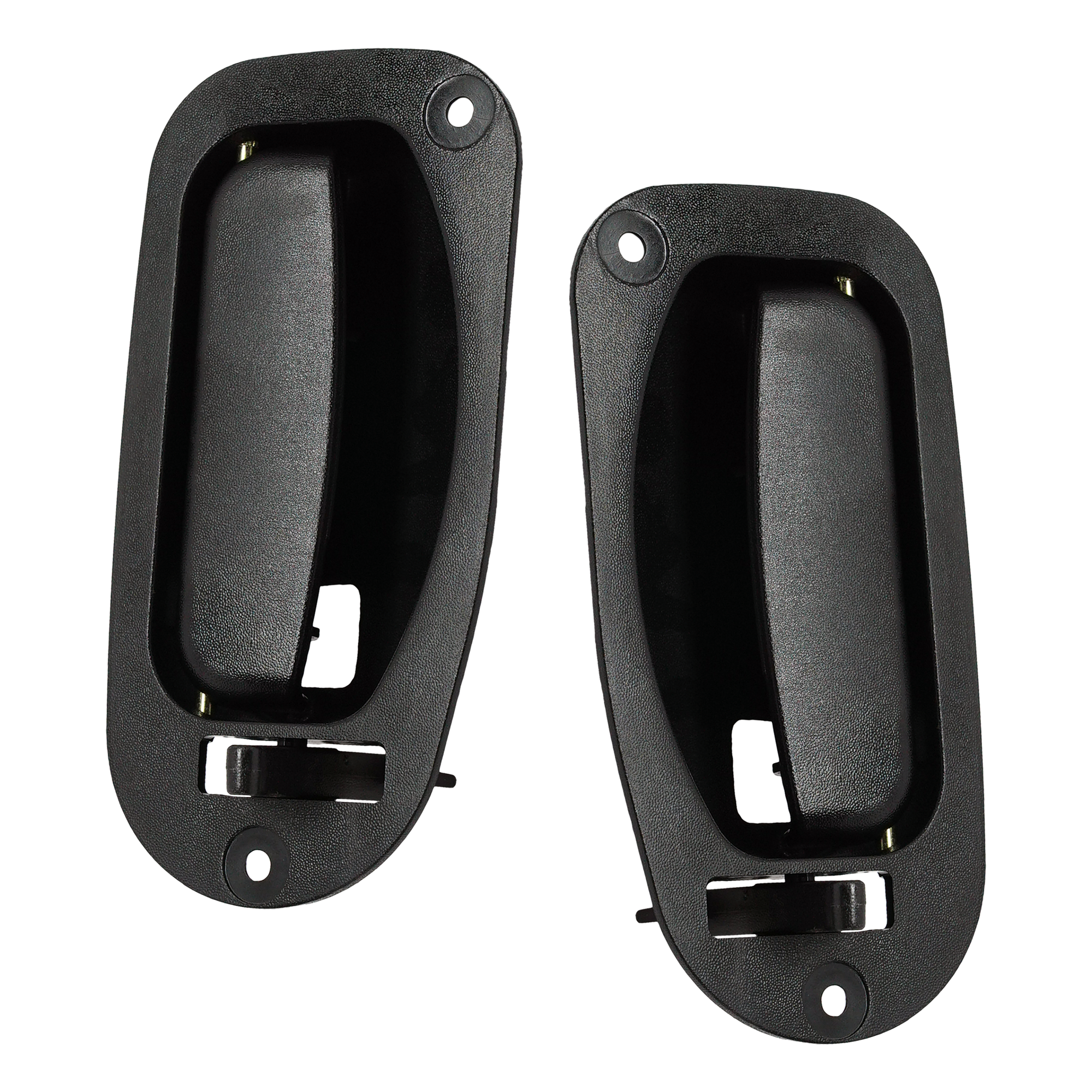 AM F SERIES SUPER DUTY 99-16 REAR EXTERIOR DOOR HANDLE RH AND LH Textured Black w o Rod Extended Cab SKU SET REPF491313 OEM 7C3Z2826604AA 7C3Z2826605AA