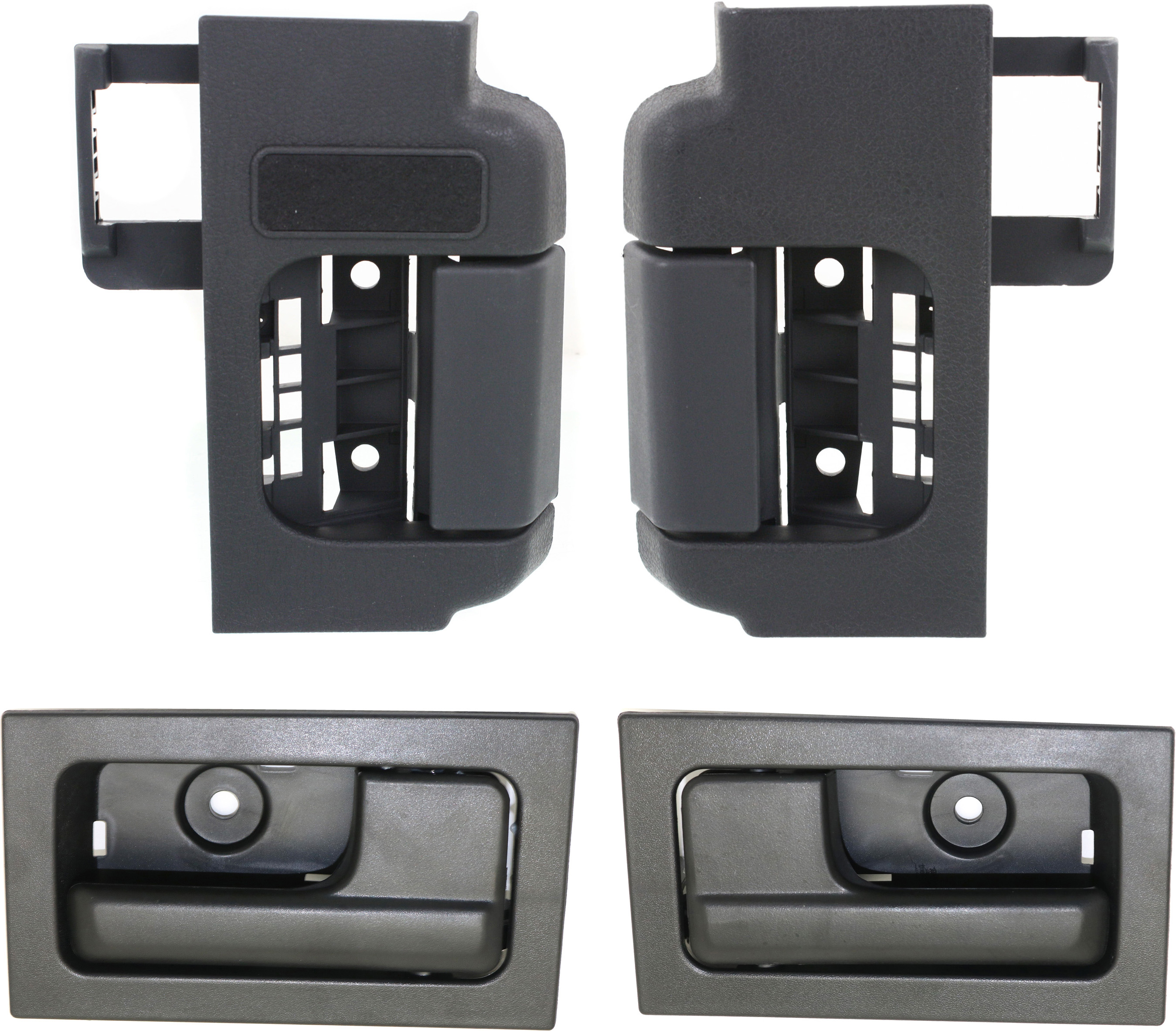 AM F 150-09-14 FRONT AND REAR INTERIOR DOOR HANDLE RH AND LH Set of 4 Black SKU SET REPF491513-4 OEM 9L3Z1822600AC 9L3Z1822601AC 9L