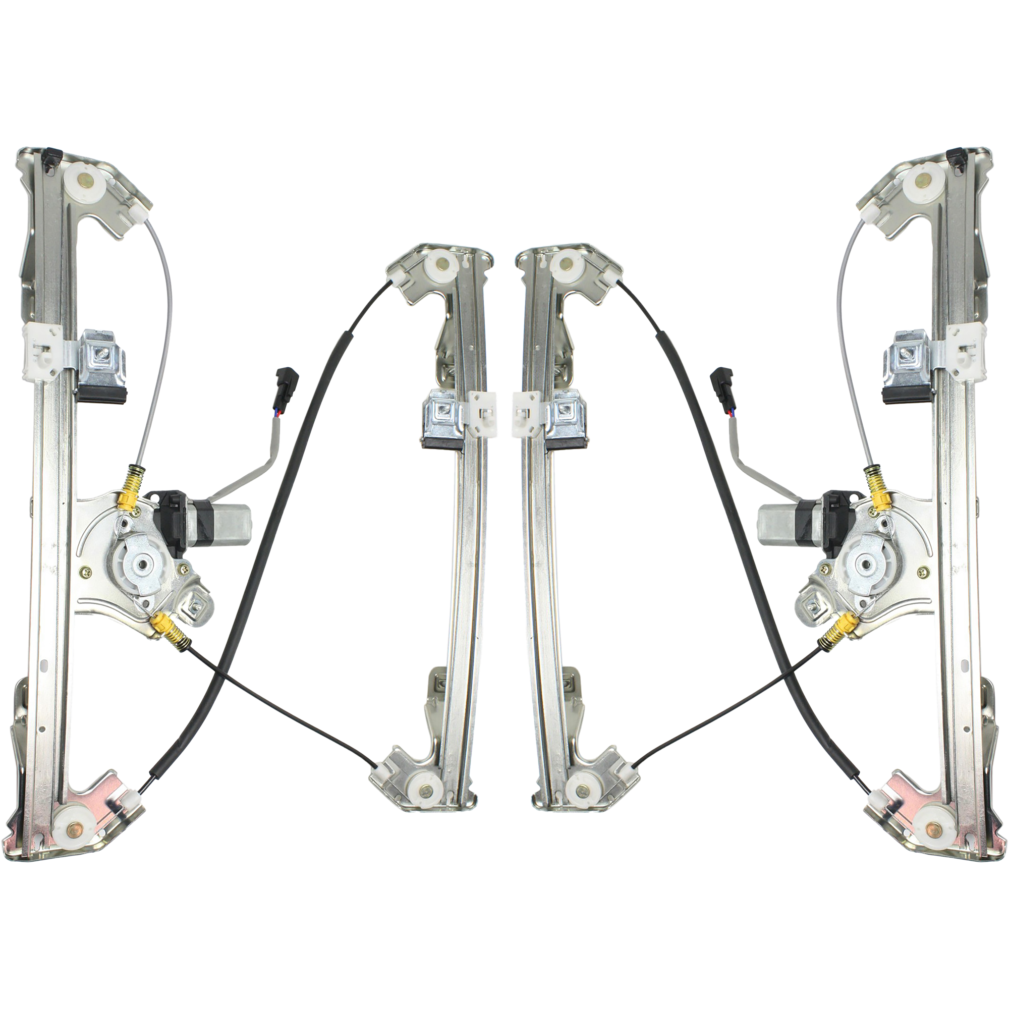 AM F 150-04-08 MARK LT 06-08 REAR WINDOW REGULATOR RH AND LH Power w Motor SKU SET REPF491715 Partslink FO1551126 FO1550126 OEM 6L3Z1627000AA 6L3Z1627001AA