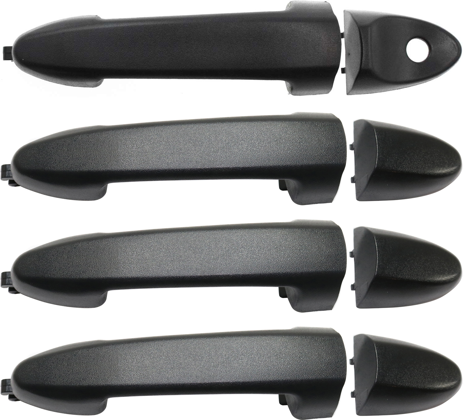 AM MARINER 05-11 ESCAPE 08-12 FRONT AND REAR EXTERIOR DOOR HANDLE RH AND LH Textured Black Set of 4 SKU SET REPF494701-4 Partslink FO1520111 OEM 8L8Z7822404AB AL8Z78218B08AA Z