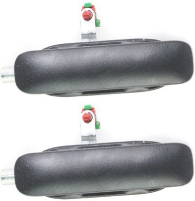AM ECONOLINE VAN 92-14 REAR DOOR HANDLE RH AND LH Smooth Black w out Key Hole Set of 2 SKU SET REPF494706-2 Partslink FO1513104 OEM 8C2Z1526604AB