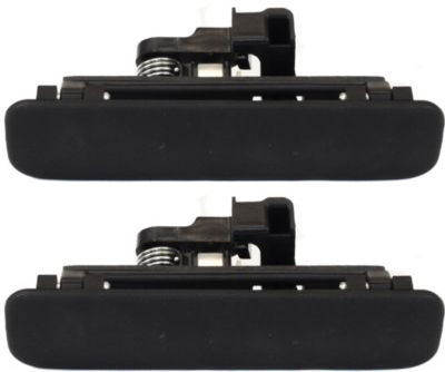 AM E 150 ECONOLINE 92-02 E 150-03-14 REAR EXTERIOR DOOR HANDLE RH AND LH Hinged Door Textured Black Plastic SKU SET REPF494709-2 Partslink FDH010133 OEM 8C2Z1526604BD