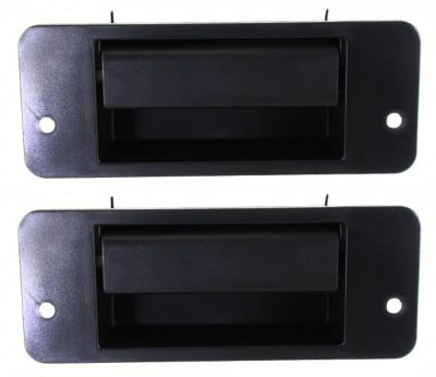 AM E 150 ECONOLINE 92-02 E 450 SUPER DUTY 03-14 REAR DOOR HANDLE RH AND LH Textured Black w out Key Hole Set of 2 SKU SET REPF494710-2 Partslink FO1513105 OEM 6C2Z1543401AA