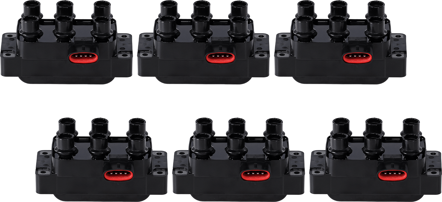 AM TAURUS 89-95 RANGER 90-11 IGNITION COIL Set of 6 Assembly 12 Volts 4 Blade Terminals Coil Pack SKU SET REPF504602-6