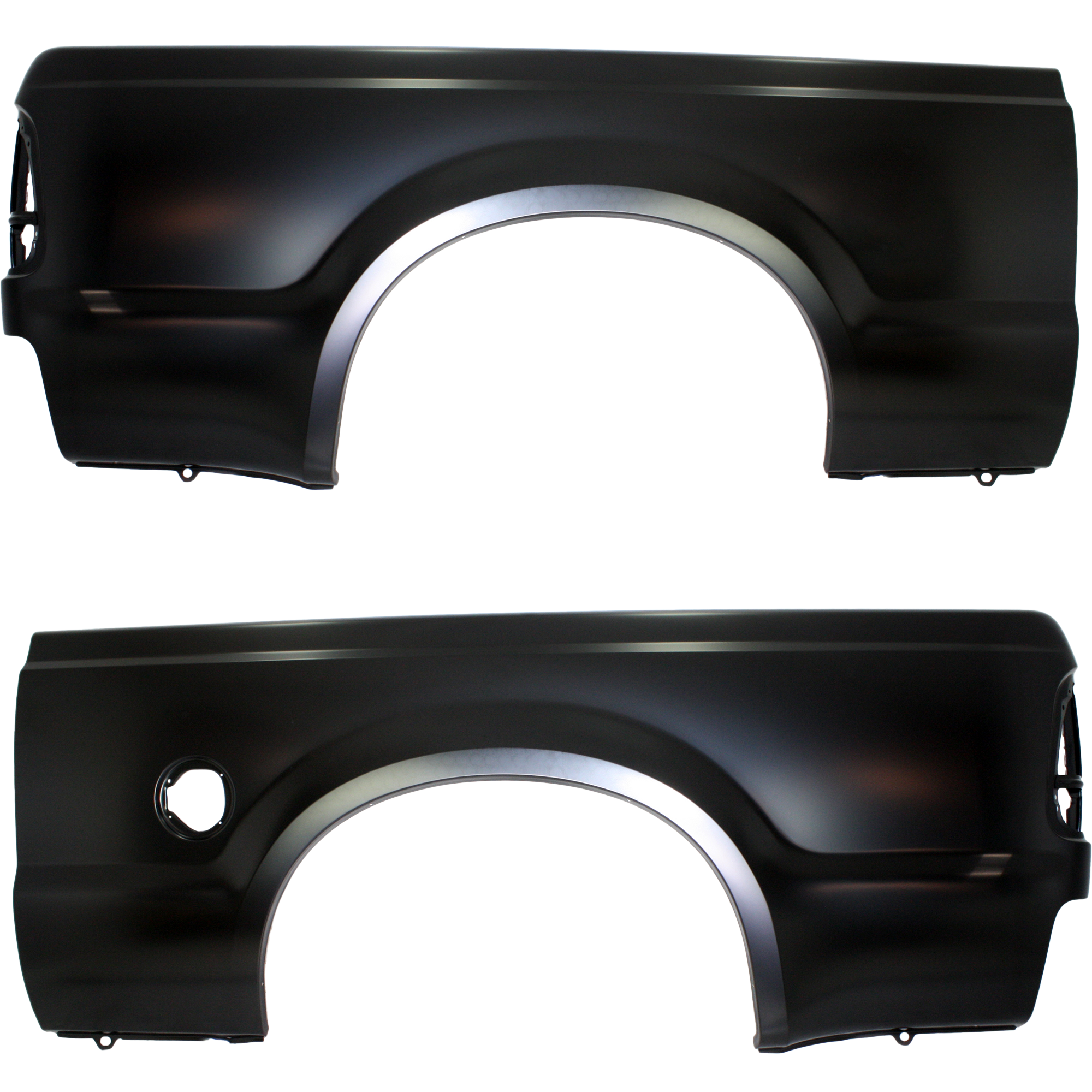 AM F SERIES SUPER DUTY P U 99-10 REAR TRUCK BEDSIDE PANEL RH AND LH 7 Ft. Bed Single Rear Wheels SKU SET REPF552101 Partslink FO1621100 FO1620100 OEM F81Z9927840CA 7C3Z9927841B