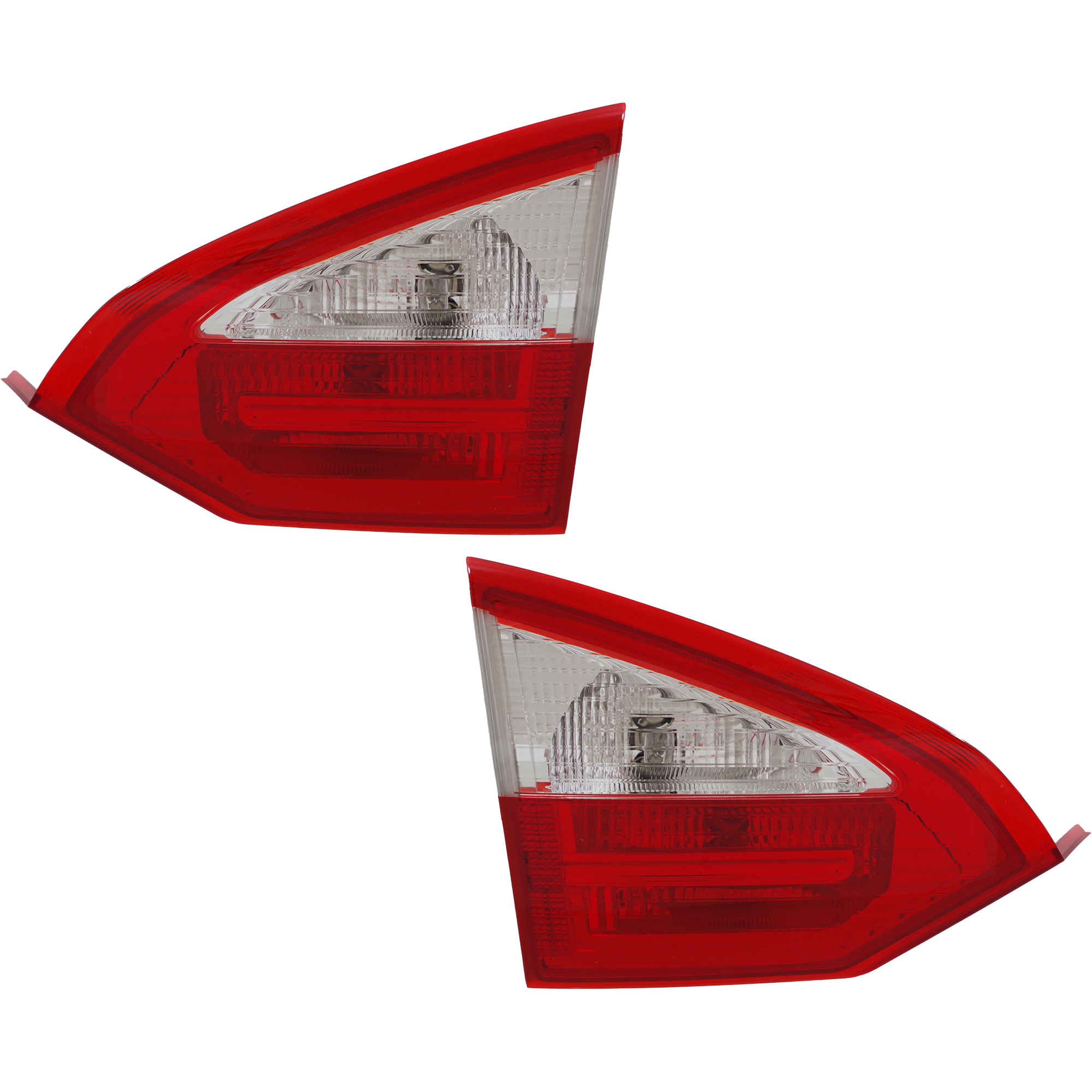AM FIESTA 14-19 TAIL LAMP RH AND LH Inner Assembly Halogen Sedan SKU SET REPF730301 Partslink FO2803109 FO2802109 OEM D2BZ13404D D2BZ13405D