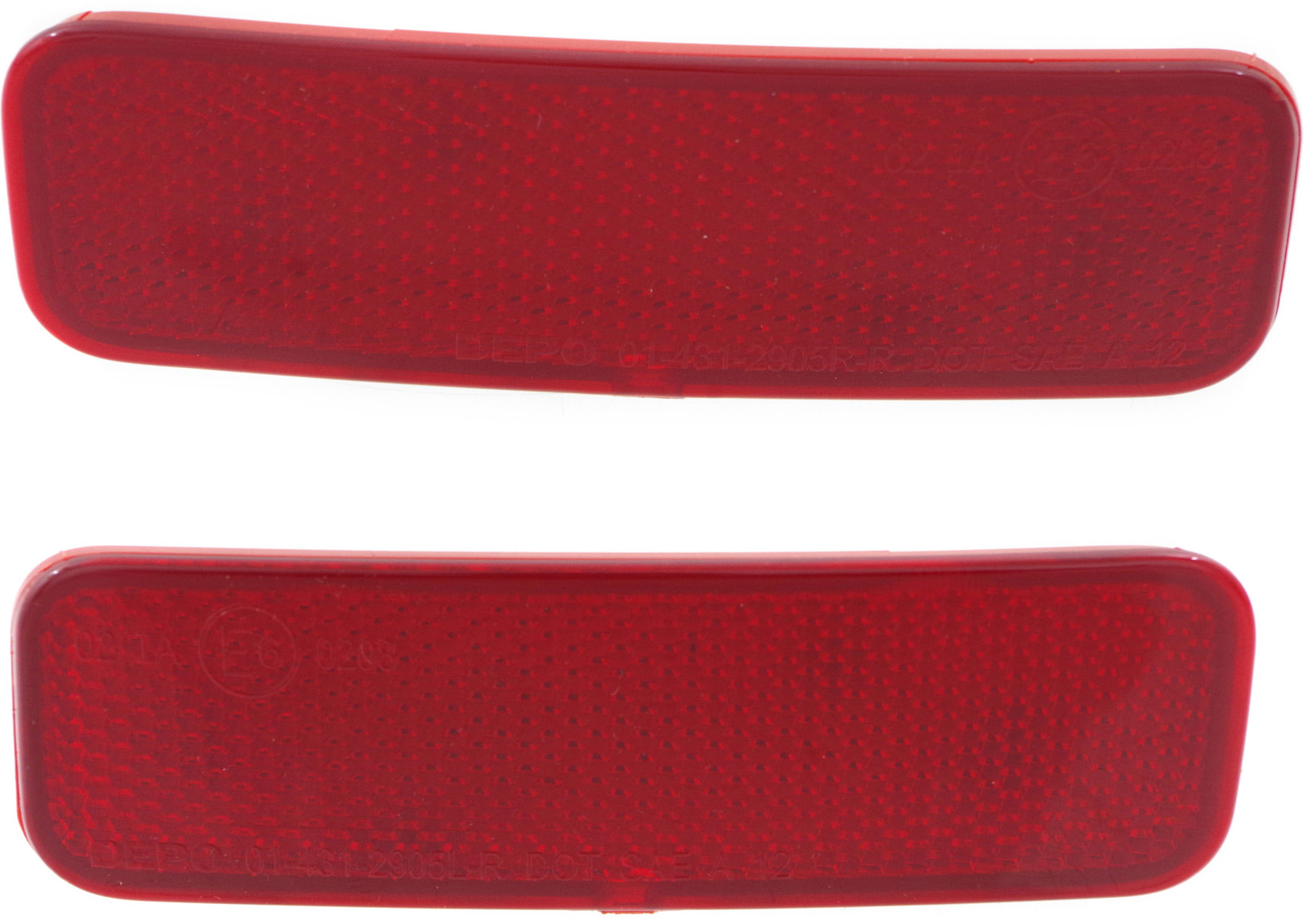 AM TRANSIT CONNECT 14-23 REAR BUMPER REFLECTOR RH AND LH 23-23 Passenger Van CAPA SKU SET REPF734907Q Partslink FO1185106C FO1184106C OEM BK2Z13A565B BK2Z13A565A