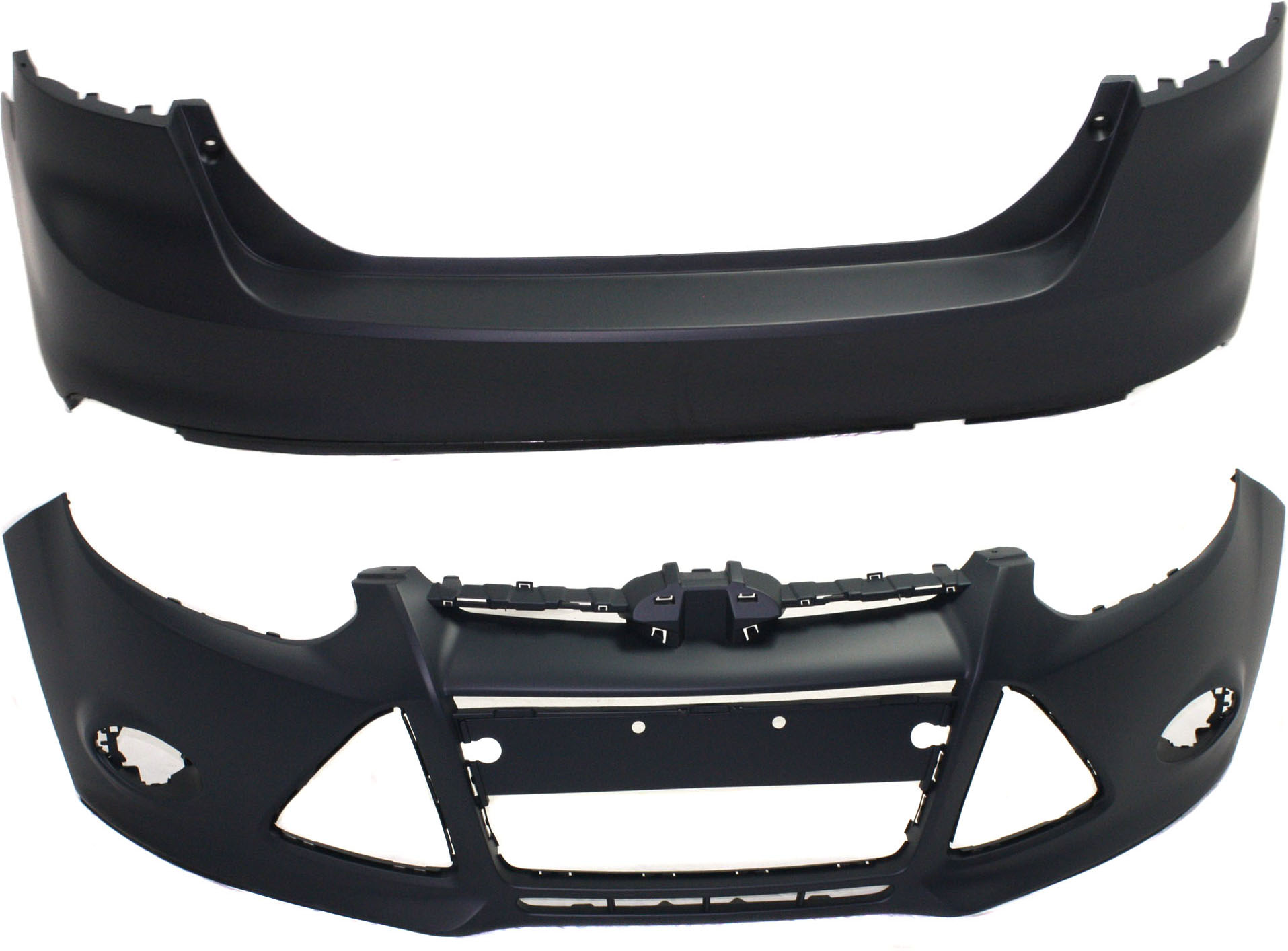 AM FOCUS 12-14 FRONT BUMPER COVER Primed Exc. ST Electric Models Sedan SKU SET REPF760135P 2 Partslink FO1000664 FO1100677 OEM BM5Z17D957CAPTM CP9Z17K835BAPT