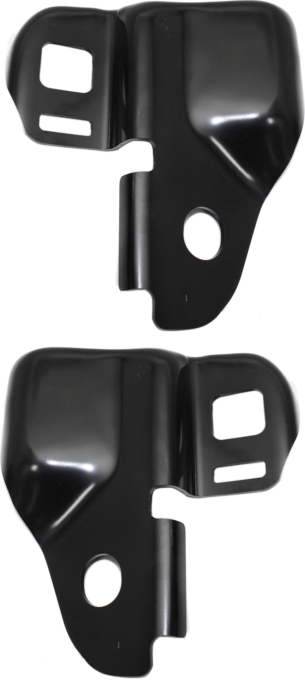 AM F 150-09-14 REAR BUMPER BRACKET RH AND LH Steel Styleside SKU SET REPF762713 Partslink FO1166200 FO1167200 OEM 9L3Z17788A 9L3Z17788B