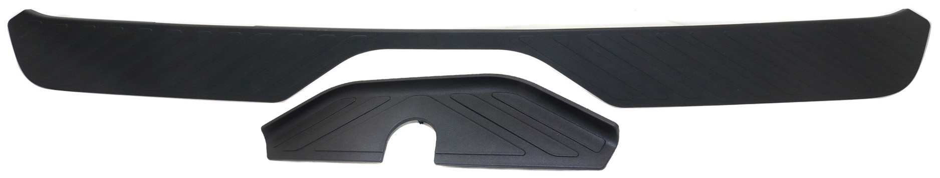 AM ECOLINE VAN 94-14 REAR BUMPER STEP PAD Set of 2 Upper and Lower Step Type Bumper SKU SET REPF764919 Partslink FO1191145 FO1191130 OEM YC2Z17B807AAA YC2Z17B807AAB
