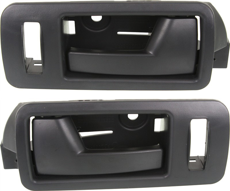 AM MUSTANG 05-14 FRONT INTERIOR DOOR HANDLE RH AND LH Black Lever + Black Housing Plastic SKU SET REPFD462135 Partslink FO1353142 FO1352142 OEM AR3Z6322600EB 5R3Z6322600BAC A