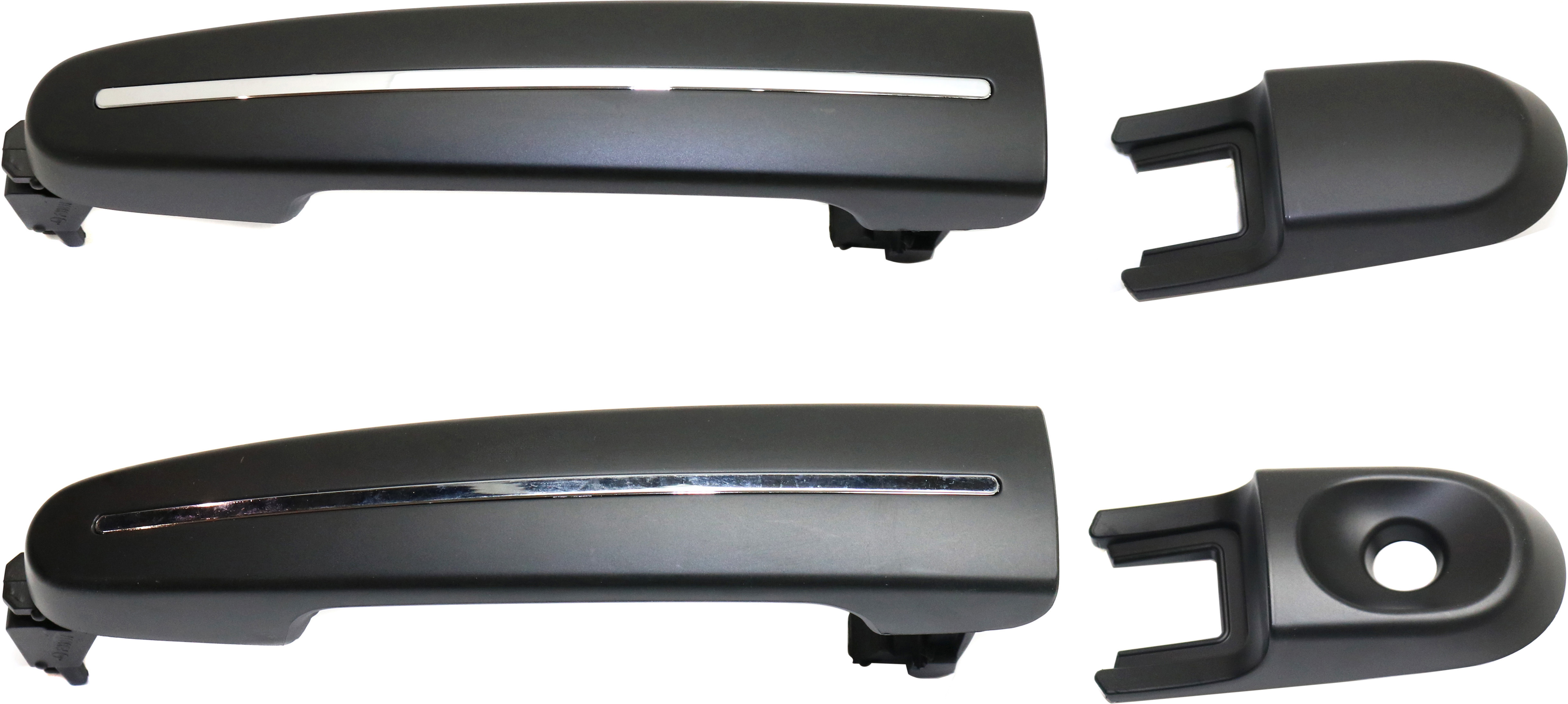 AM MKS 09-16 TAURUS 10-12 MKT 10-17 FRONT DOOR HANDLE RH AND LH Outside Primd Blk w Chrme Insrt w Hole w o Push Button Start SKU SET REPFD462187 OEM 8A5Z5422404AAPTM 8A5Z5422088AA
