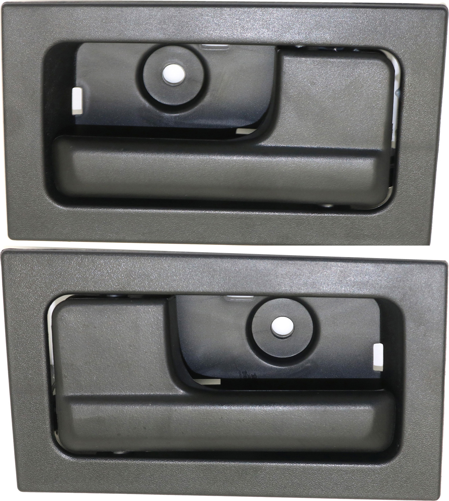 AM F 150-09-14 FRONT DOOR HANDLE RH AND LH Inside All Black w Manual Lock =REAR Crew Cab SKU SET REPFD462333 OEM 9L3Z1522600AC 9L3Z1522601AC