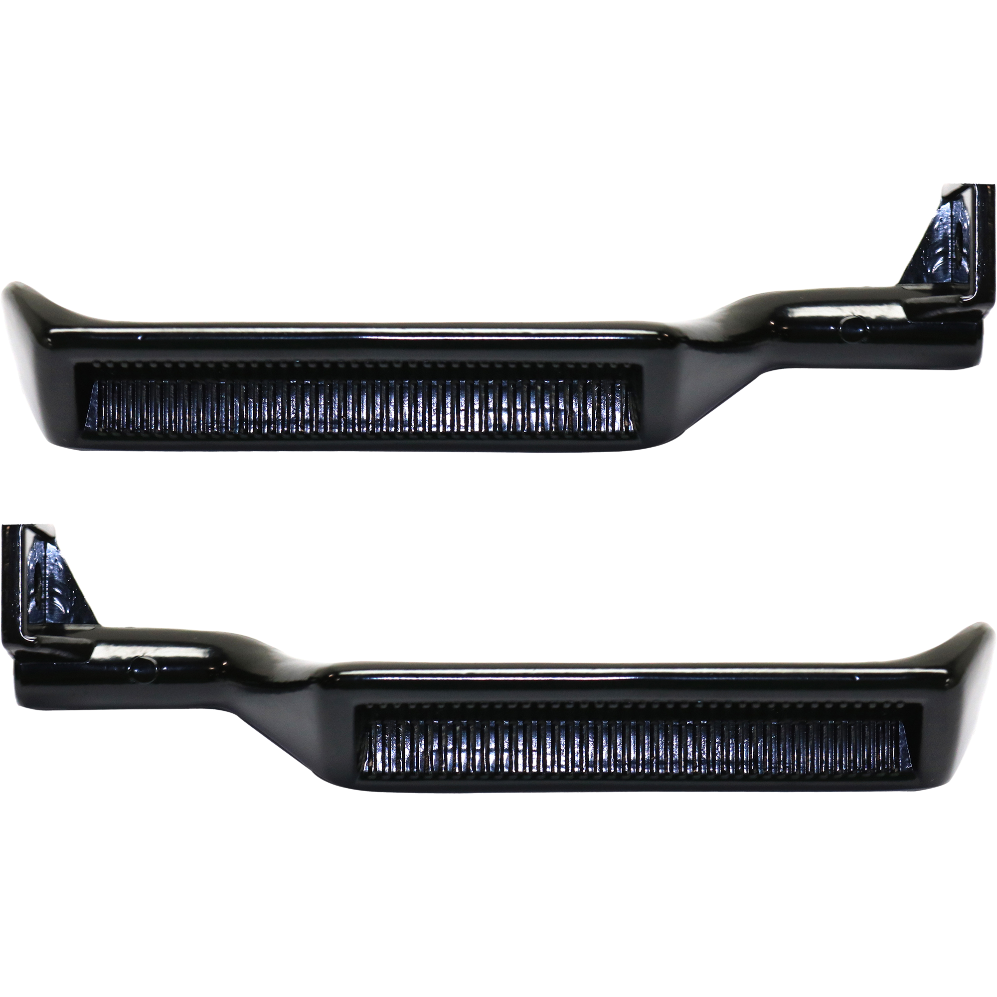AM F SERIES 80-96 FRONT INTERIOR DOOR HANDLE RH AND LH Metal Zinc Black w o Door Lock Hole =REAR SKU SET REPFD462343 OEM E0TZ1022600B PFM E0TZ1022601B