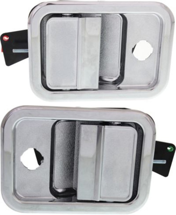 AM CASCADIA 08-11 CORONADO 05-12 EXTERIOR FRONT DOOR HANDLE RH AND LH All Chrome Black Hardware Metal 2.5cm SKU SET REPFL462111 OEM A1842228001 A1842228000