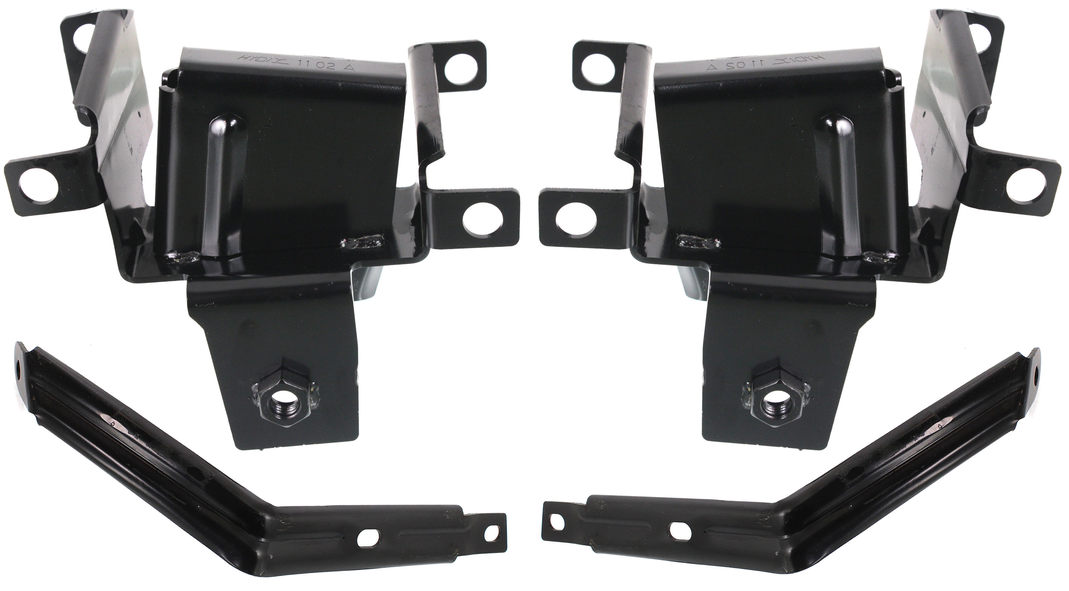 AM SIERRA 1500-07-13 FRONT BUMPER BRACKET RH AND LH New Body Style SKU SET REPG013103-4 Partslink GM1067181 GM1066181 GM1067185 GM1066185 OEM 25833268-25833267-22767057-227