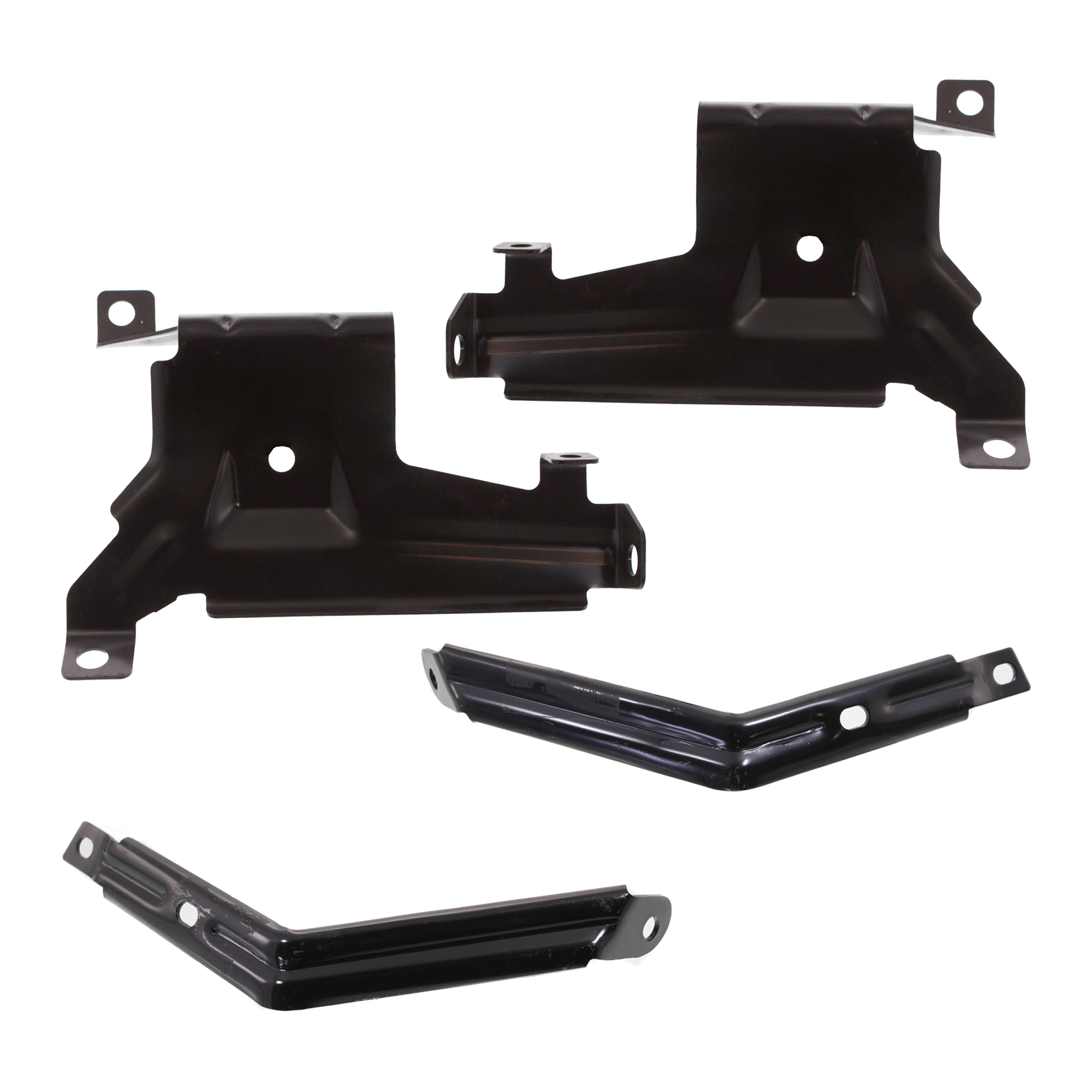 AM SIERRA 1500-07-13 SIERRA 2500 HD 07-10 FRONT BUMPER BRACKET RH AND LH Outer 4 pc kit Bracket Reinforcement with SKU SET REPG013103 B Partslink GM1066181 GM1066182 GM1067181 GM1067182 OEM 15901538-15901539-25833267-258