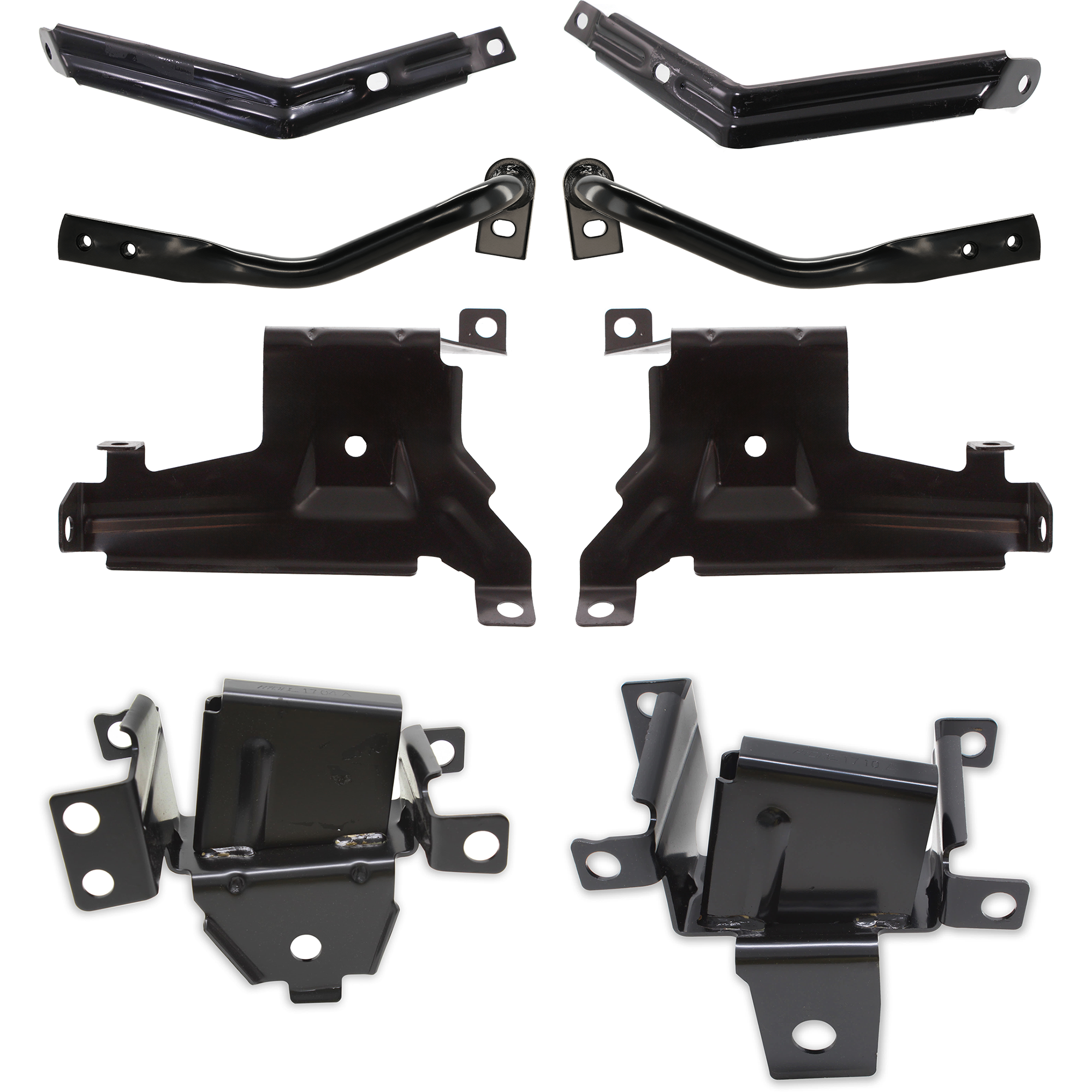 AM SIERRA 1500-07-13 FRONT BUMPER BRACKET RH AND LH Excludes 2007 Classic Set of 8 SKU SET REPG013103 C Partslink GM1042107 GM1043107 GM1066181 GM1066182 GM1066185 GM1067181 GM1067182 GM1067185 OEM 15901538-15901539-22767056-227
