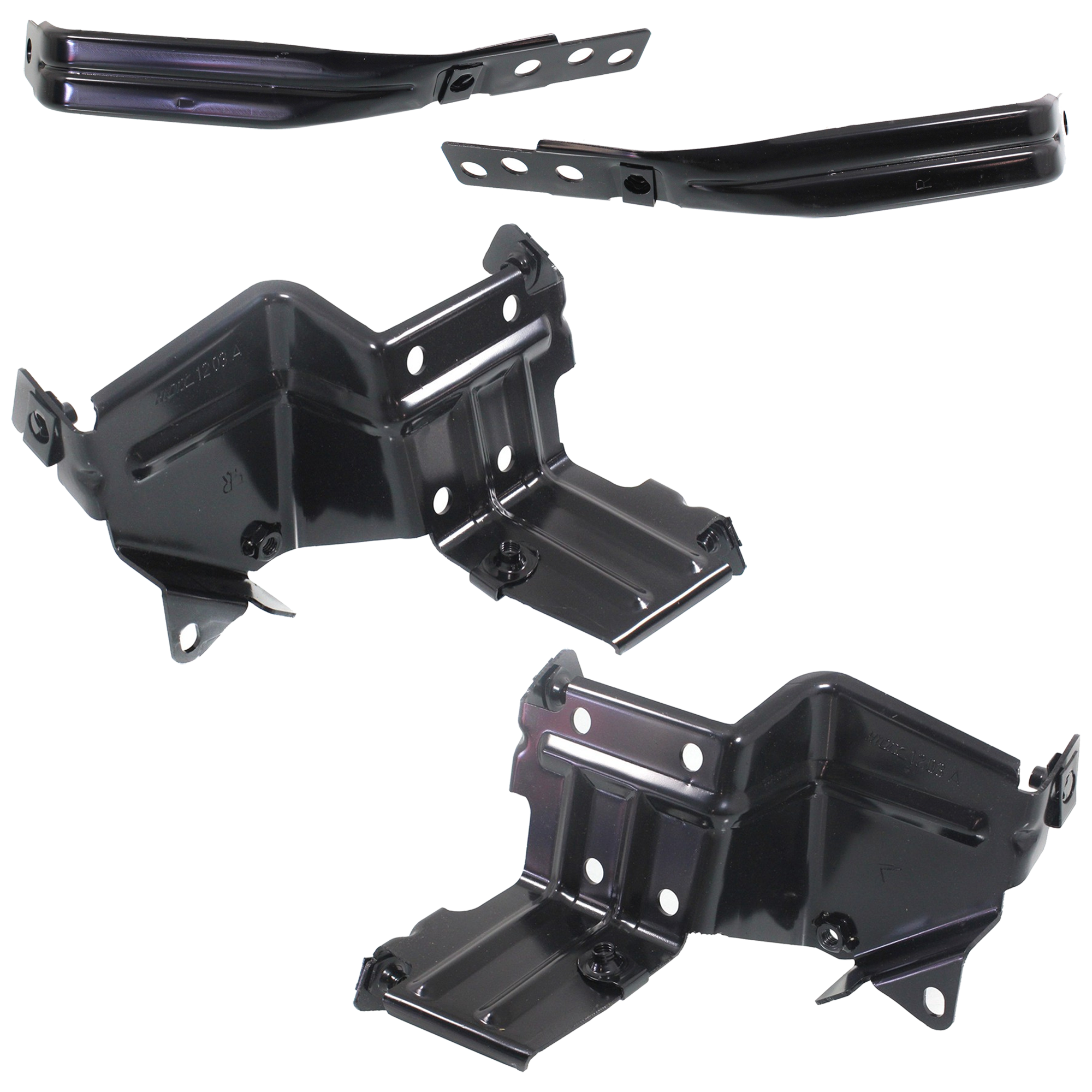 AM SIERRA 2500-3500 HD 11-14 FRONT BUMPER BRACKET RH AND LH Outer and Inner Set of 4 SKU SET REPG013107-4 Partslink GM1062103 GM1062104 GM1063103 GM1063104 OEM 25832375-25832376-25993619-259