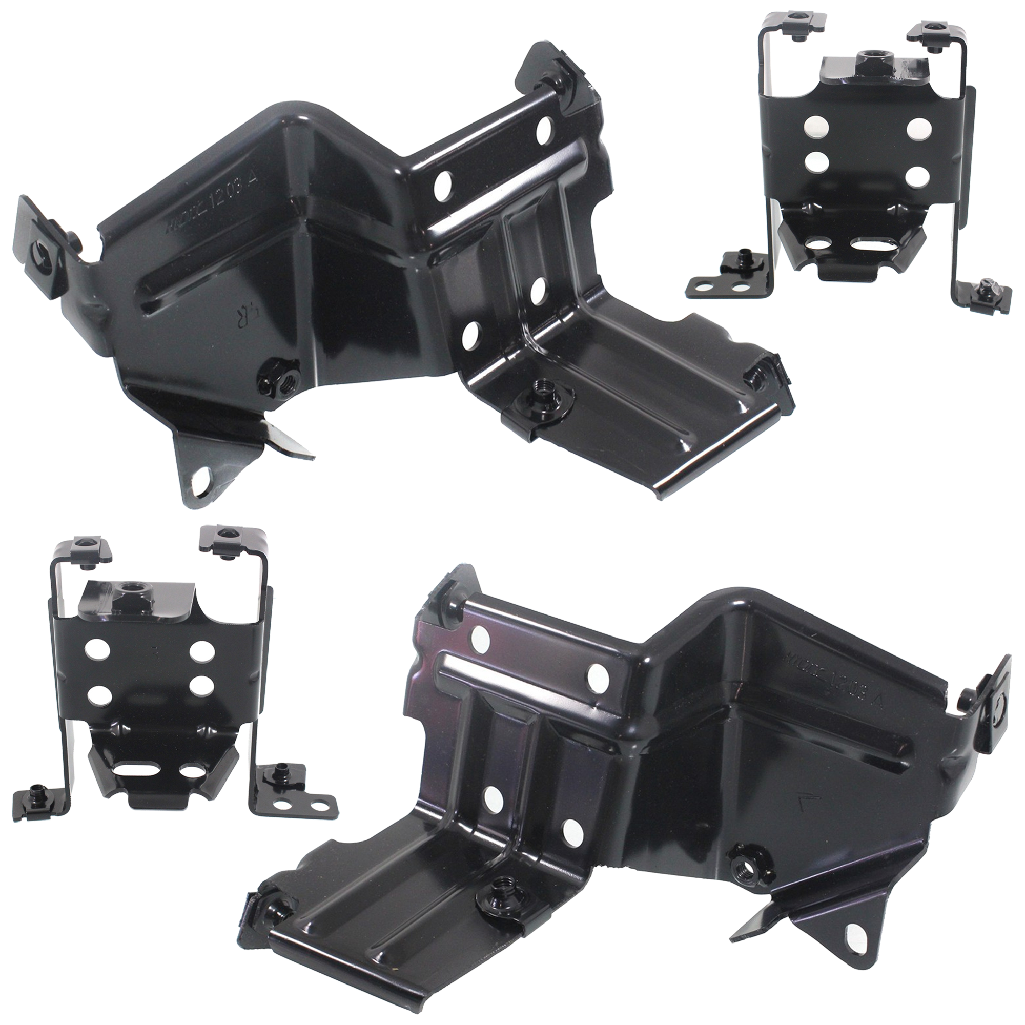 AM SIERRA 2500-3500 HD 11-14 FRONT BUMPER BRACKET RH AND LH Outer and Inner Set of 4 SKU SET REPG013109-4 Partslink GM1062102 GM1062103 GM1063102 GM1063103 OEM 25832375-25832376-25832380-258