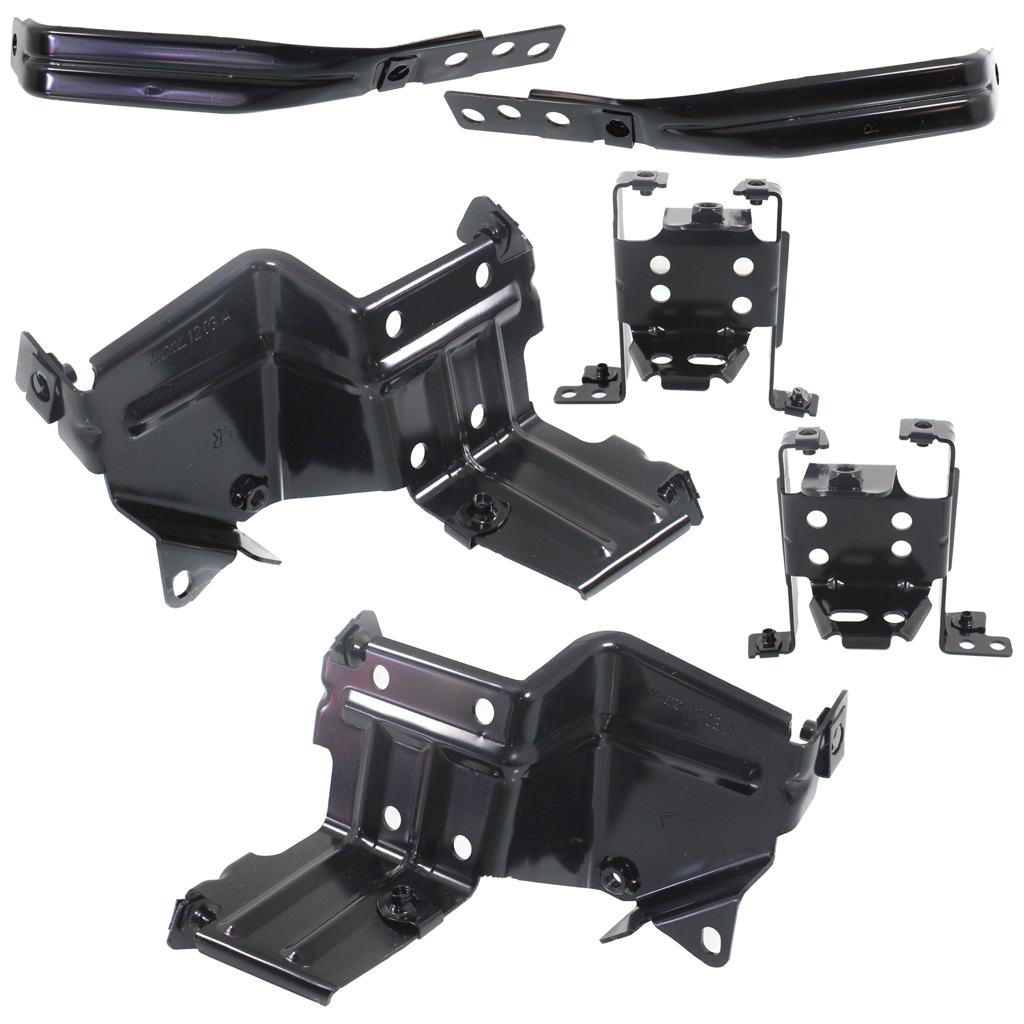 AM SIERRA 2500 HD 3500 HD 11-14 FRONT BUMPER BRACKET RH AND LH Inner and Outer Set of 6 SKU SET REPG013111 A Partslink GM1062102 GM1062103 GM1062104 GM1063102 GM1063103 GM1063104 OEM 25832375-25832376-25832380-258