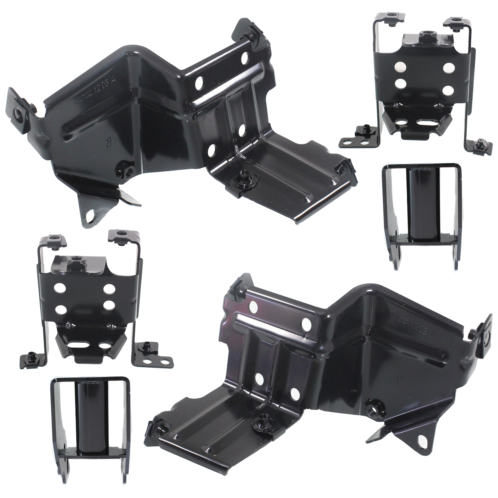 AM SIERRA 2500 HD 3500 HD 11-14 FRONT BUMPER BRACKET RH AND LH Set of 6 SKU SET REPG013111 B Partslink GM1062102 GM1062103 GM1063102 GM1063103 GM1066195 OEM 20966182-25832375-25832376-258