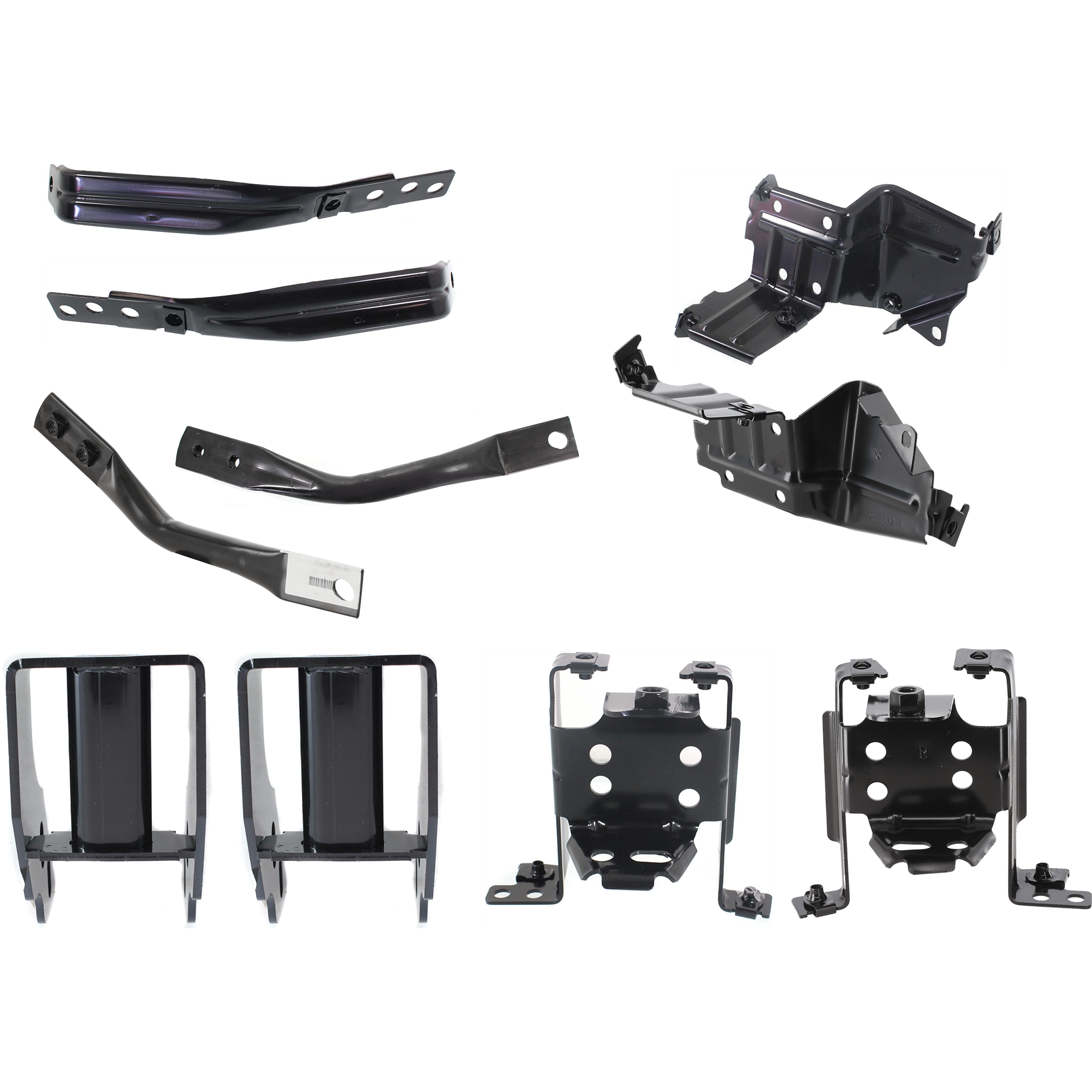 AM SIERRA 2500 HD SIERRA 3500 HD 11-14 FRONT BUMPER BRACKET RH AND LH Inner and Outer Set of 10 SKU SET REPG013111 G Partslink GM1062102 GM1062103 GM1062104 GM1062106 GM1063102 GM1063103 GM1063104 GM1063106 GM1066195 OEM 20966182-25832375-25832376-258