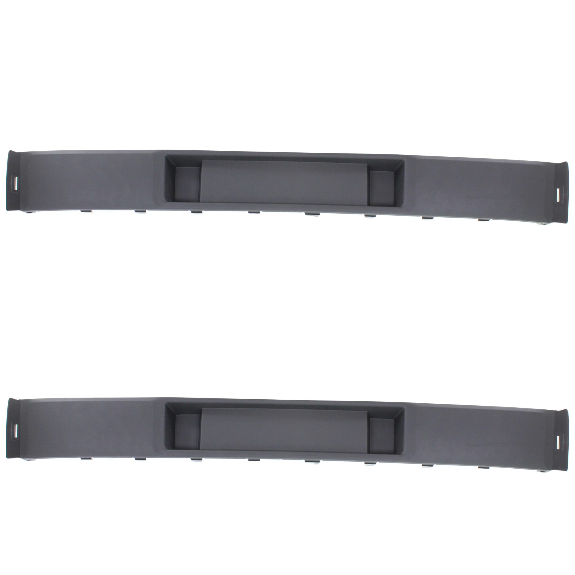 AM YUKON YUKON XL 15-20 FRONT BUMPER MOLDING RH AND LH Txtd Blk w o Tow Hook Holes SKU SET REPG015905-2 Partslink GM1044120 OEM 22936424