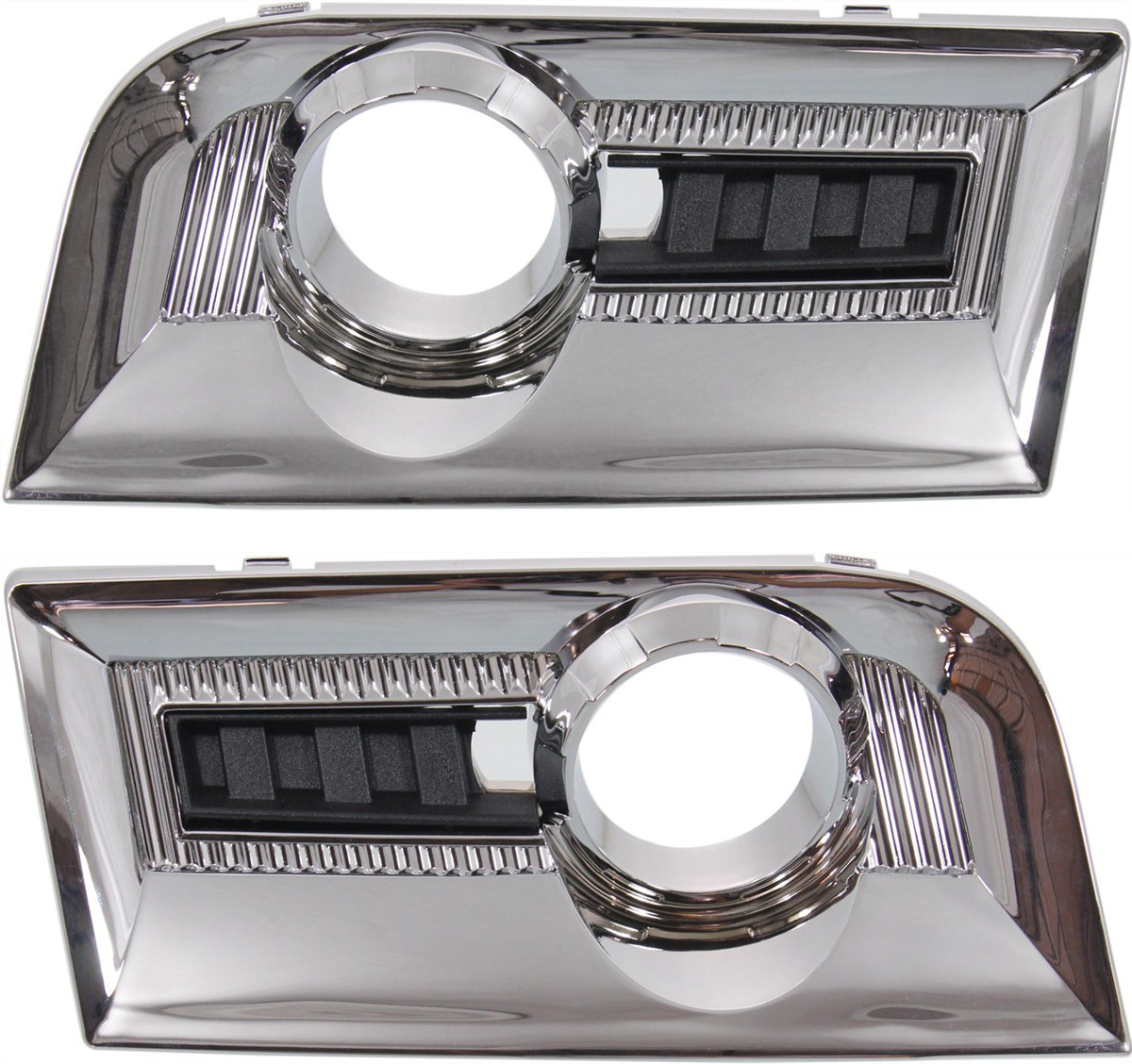 AM TERRAIN 10-15 FRONT FOG LAMP MOLDING RH AND LH Chrome SKU SET REPG018901 Partslink GM1039123 GM1038123 OEM 25818476-25818477