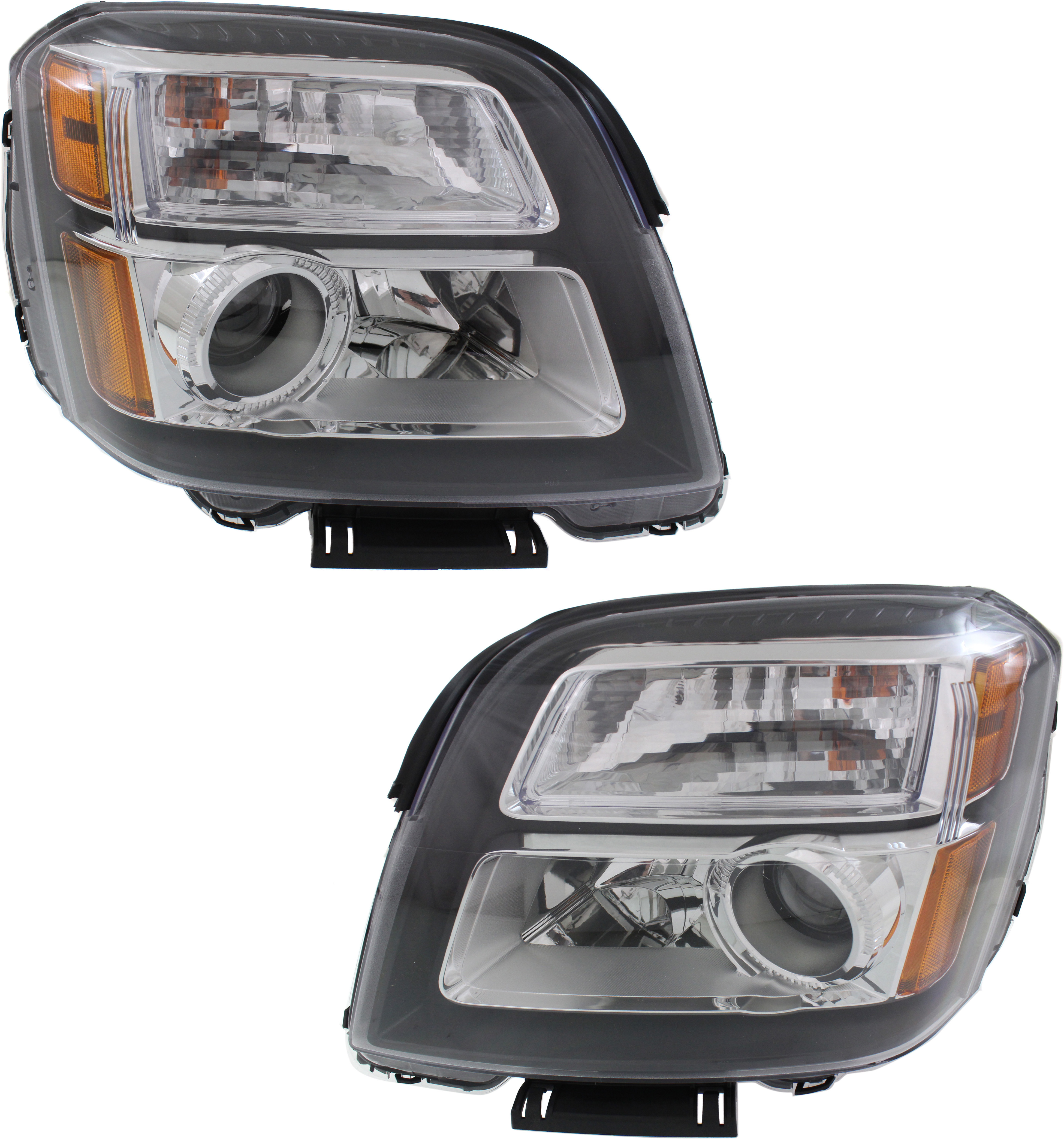AM TERRAIN 13-15 HEAD LAMP RH AND LH Assembly Halogen Denali Model CAPA SKU SET REPG100113Q Partslink GM2502381C GM2503381C OEM 23319181-23319182