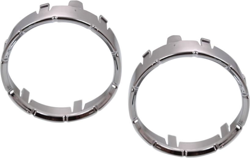 AM ACADIA 07-12 FRONT FOG LAMP MOLDING RH AND LH Chrome SKU SET REPG107901 Partslink GM2598102 OEM 10364892