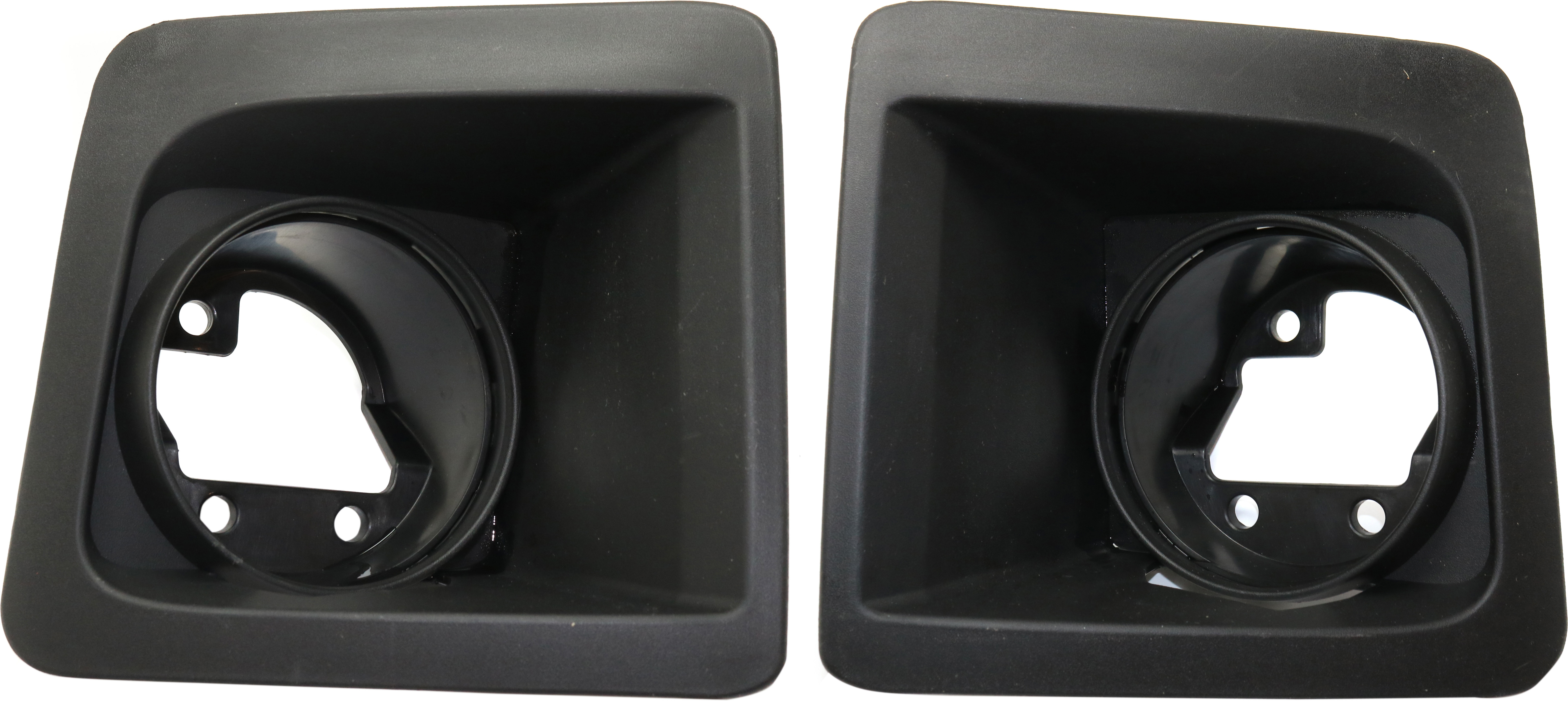 AM SIERRA 1500-14-15 FRONT FOG LAMP MOLDING RH AND LH Textured Black w Chrome Type Bumper CAPA SKU SET REPG108003Q Partslink GM1039169C GM1038169C OEM 22902335-22902334
