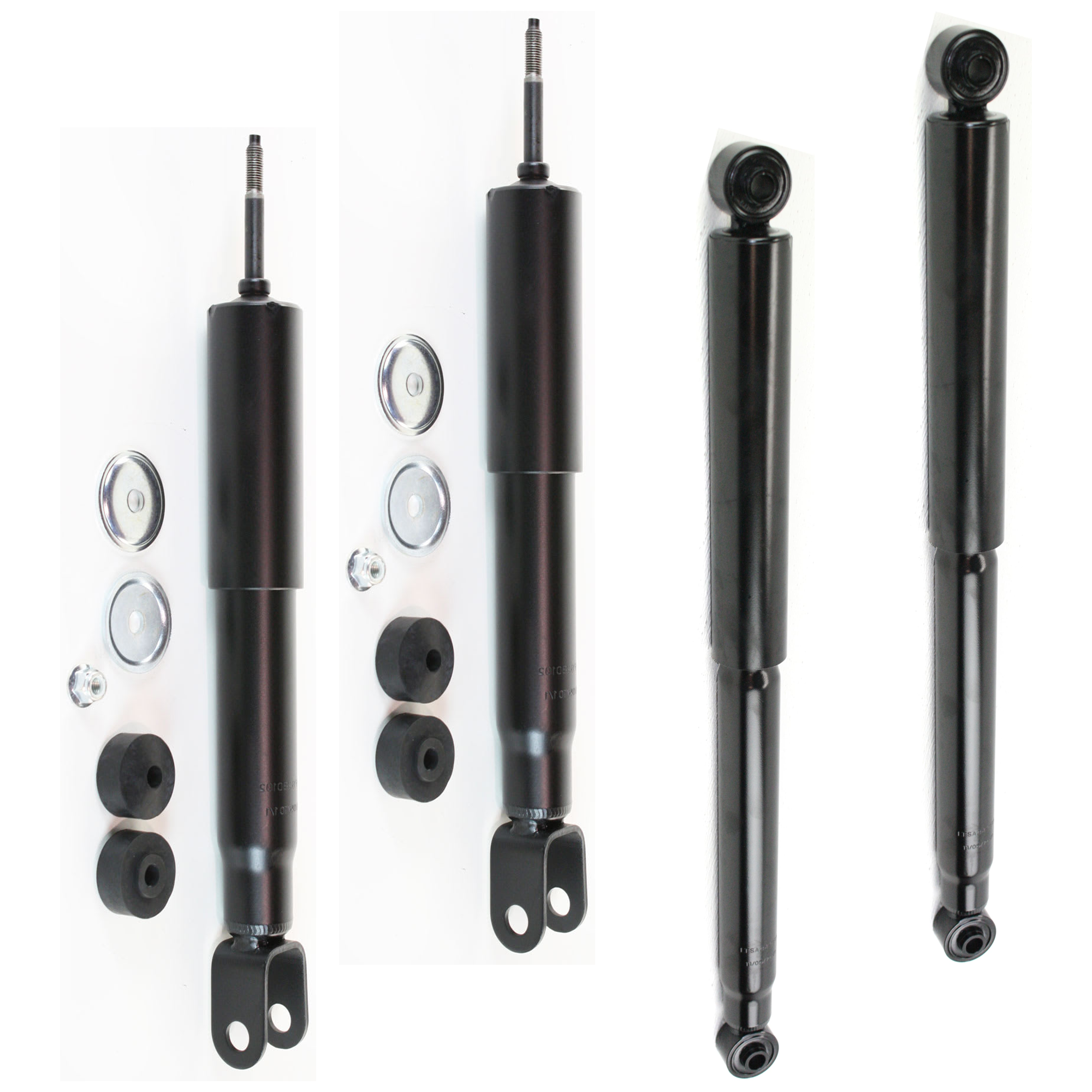 AM SILVERADO 1500-04-06 FRONT AND REAR SHOCK ABSORBER RH AND LH Gas Charged Twin tube Black SKU SET REPG280102 A OEM 52855791AC 52853460AE