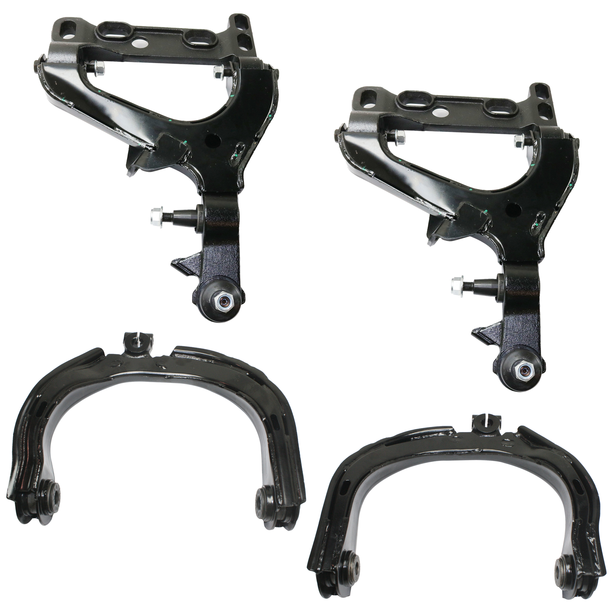 AM ENVOY TRAILBLAZER 04-07 FRONT CONTROL ARM RH AND LH Upper and Lower w o Ball Joint Set of 4 SKU SET REPG281517-4 OEM 15080914-15298273-25786775-158