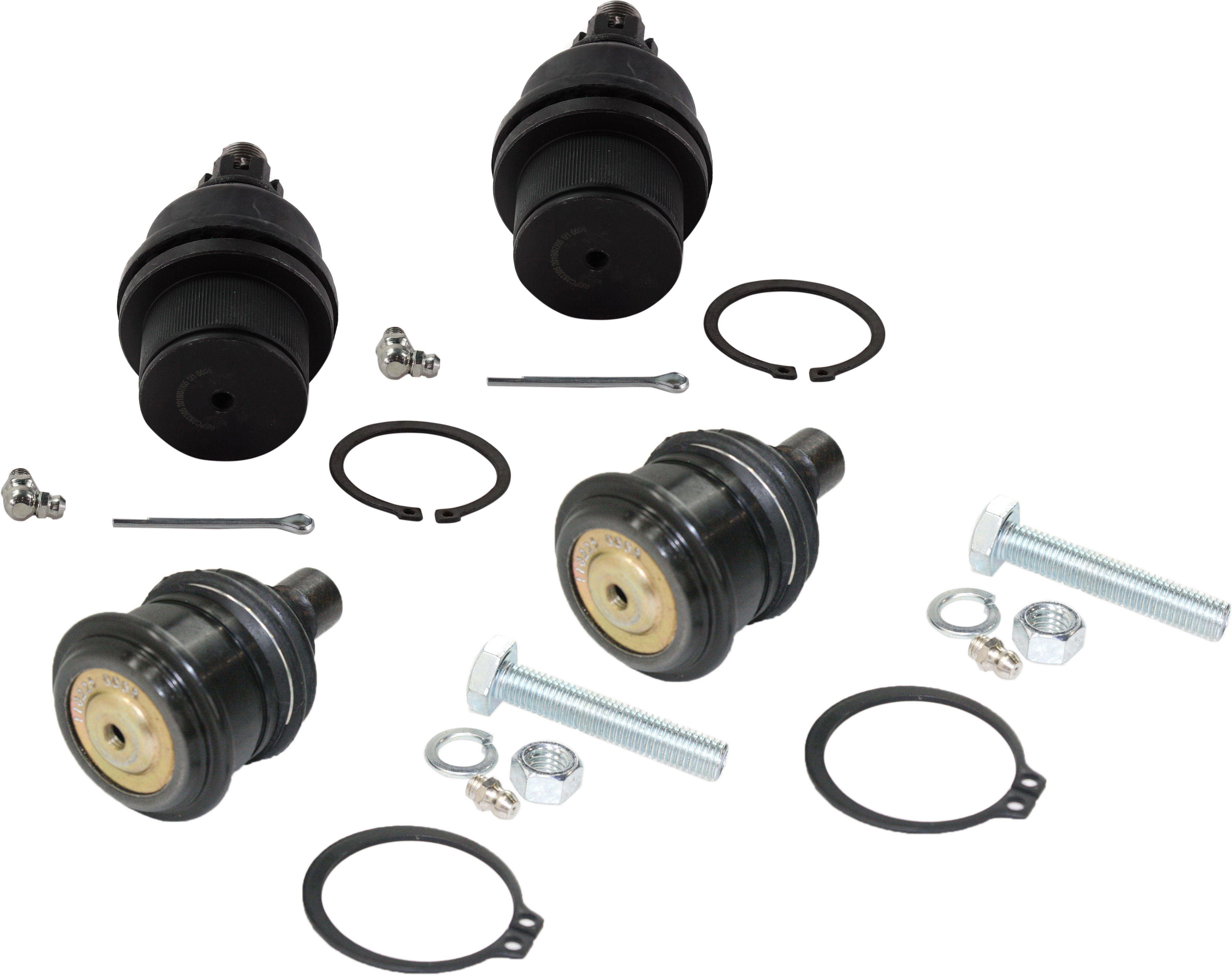 AM TRAILBLAZER ENVOY 02-09 FRONT BALL JOINT RH AND LH Upper and Lower Set of 4 SKU SET REPG282302-4 OEM 104332-1017701-2601559-5001112