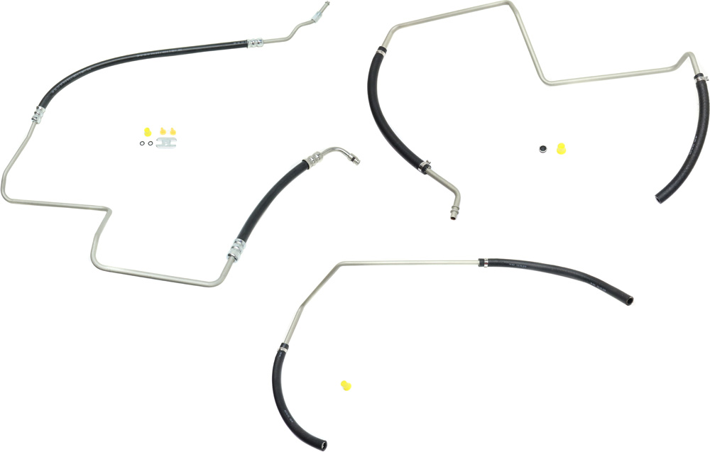 AM 9-7X 05-09 ENVOY 02-09 TRAILBLAZER POWER STEERING HOSE Set of 3 w Power Steering Pressure Line Hose Assembly Power Steering Return Line Hose Assemblys SKU SET REPG289901-3
