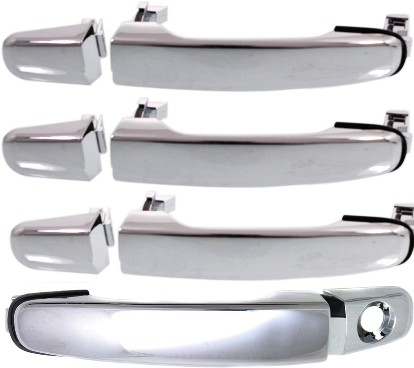 AM ACADIA 07-17 ENCLAVE 08-17 EXTERIOR DOOR HANDLE Set of 4 Front and Rear RH and LH All Chrome SKU SET REPG462105C 4 Partslink FDH010155 FDH010153 OEM 15929514-22867272