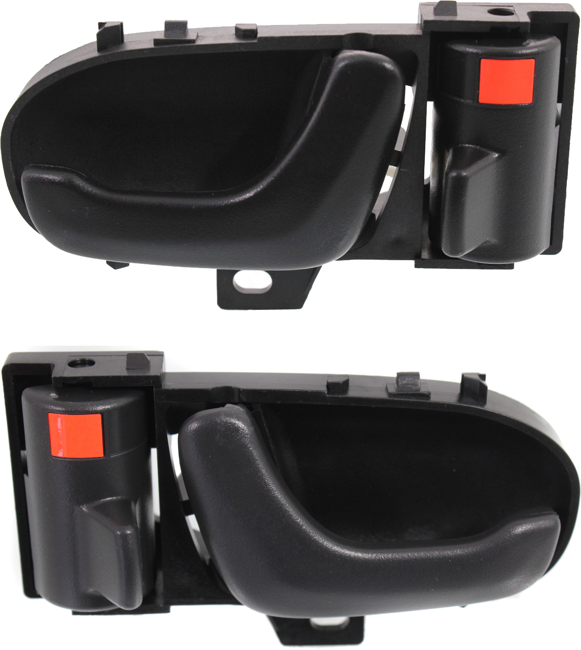AM METRO 92-92 SWIFT 92-94 REAR INTERIOR DOOR HANDLE RH AND LH Textured Black w o Rod SKU SET REPG462107 Partslink GM1353144 GM1352144 OEM 96066043-96066046