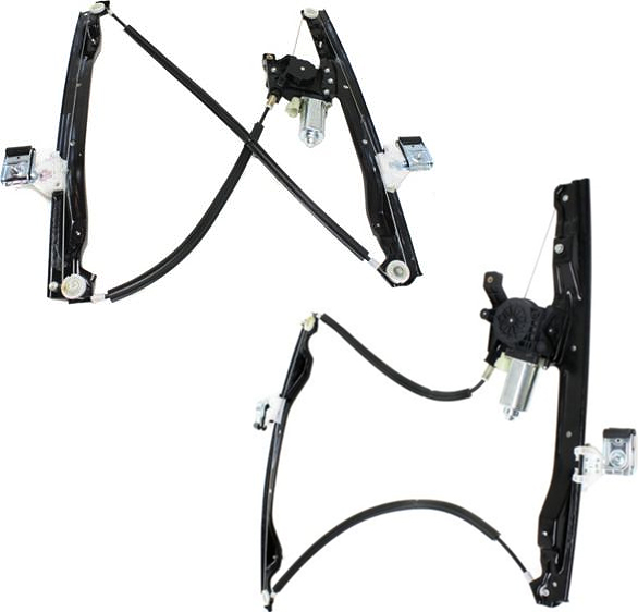 AM TRAILBLAZER 02-09 ENVOY 02-09 FRONT WINDOW REGULATOR RH AND LH Set of 2 Power With Motor SKU SET REPG462907 Partslink GM1351145 GM1350145 OEM 19301969-8193019690-19331466-8